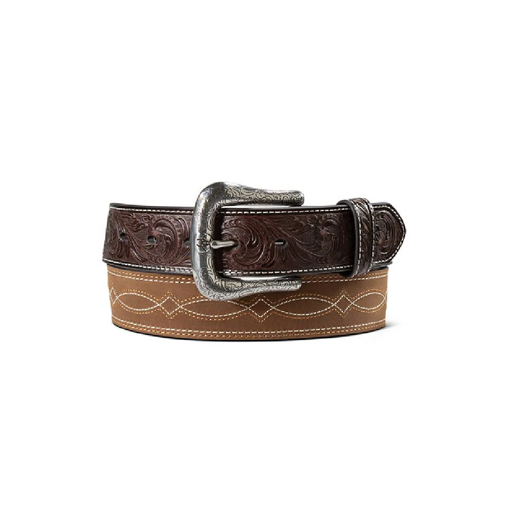 Ariat Men's 1 1/2" Boot Stitch Body Brown Belt