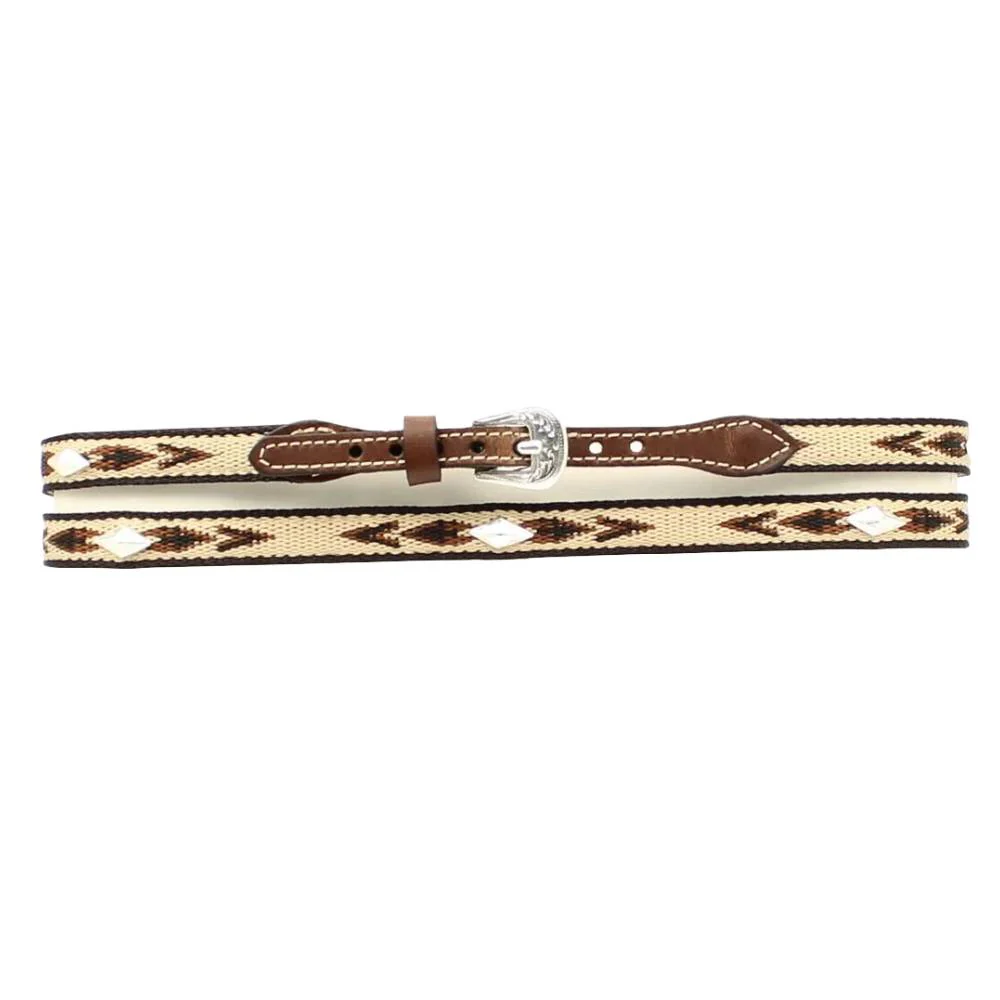 Twister 1/2" Embroidered and Conchos Hatband