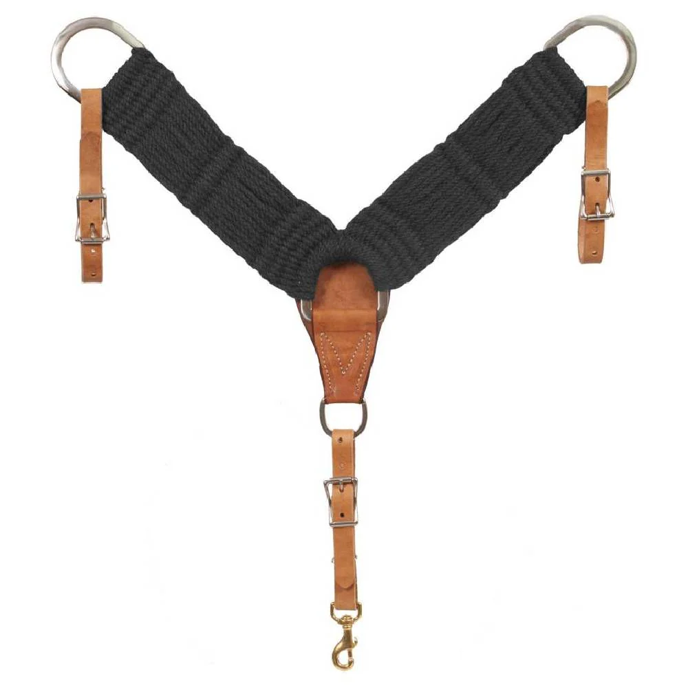 Mustang 3" Black 100% Mohair Breast Collar - Image 2