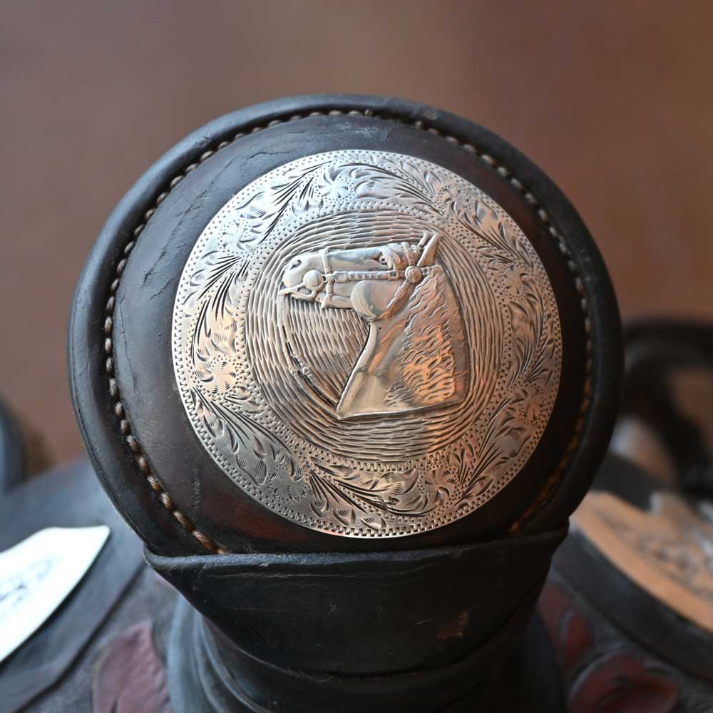 Custom Made 1960's Saddle w/Visalia Silver - Image 7