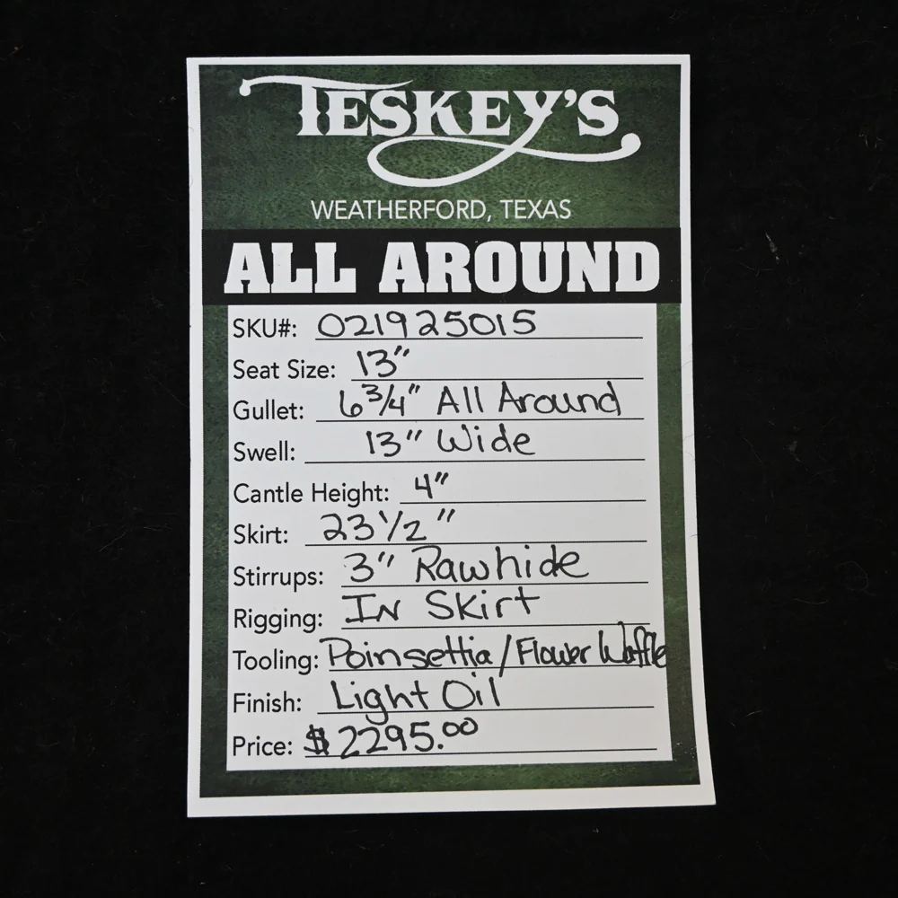 13" TESKEY'S ALL AROUND SADDLE - Image 3