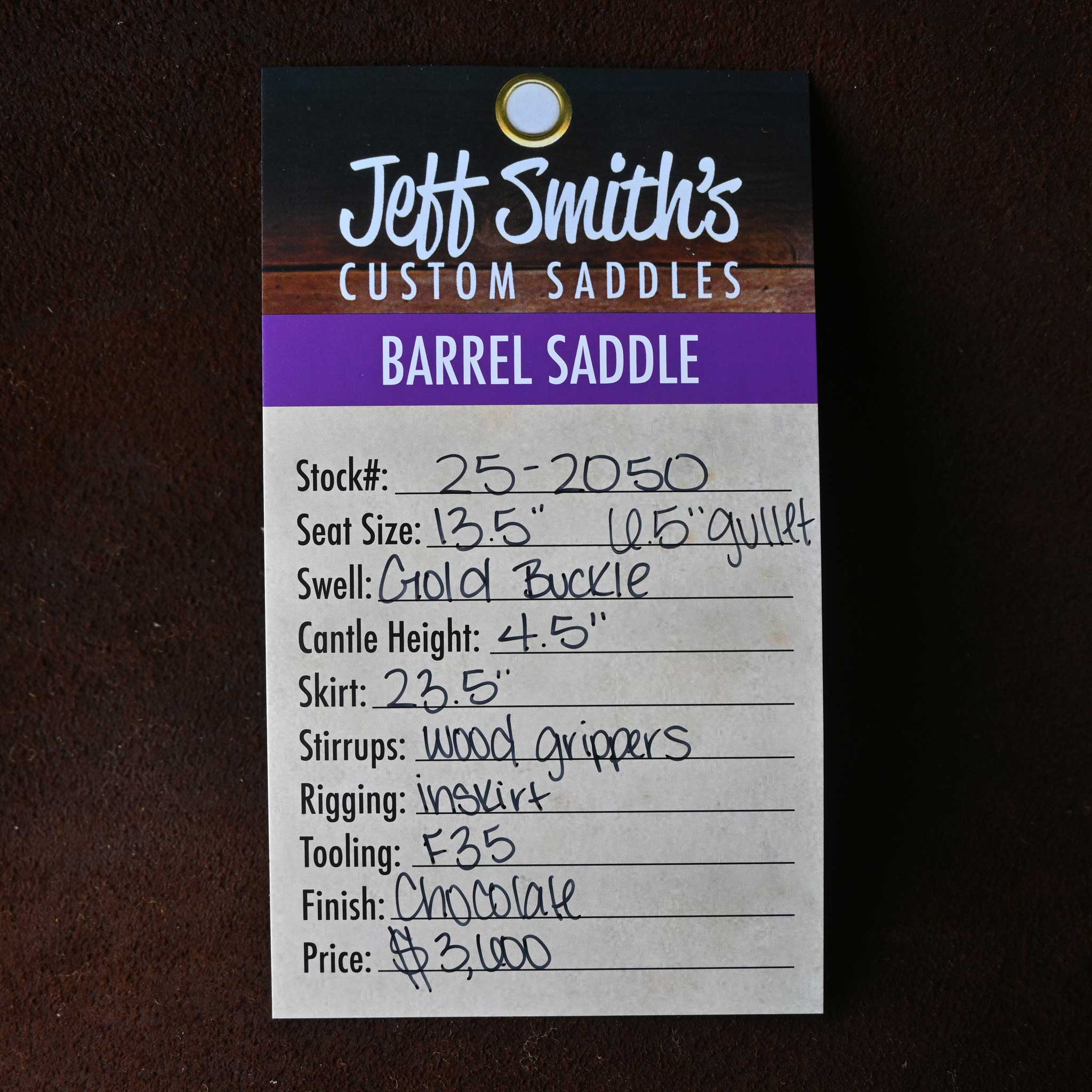 13.5" JEFF SMITH BARREL SADDLE - Image 3