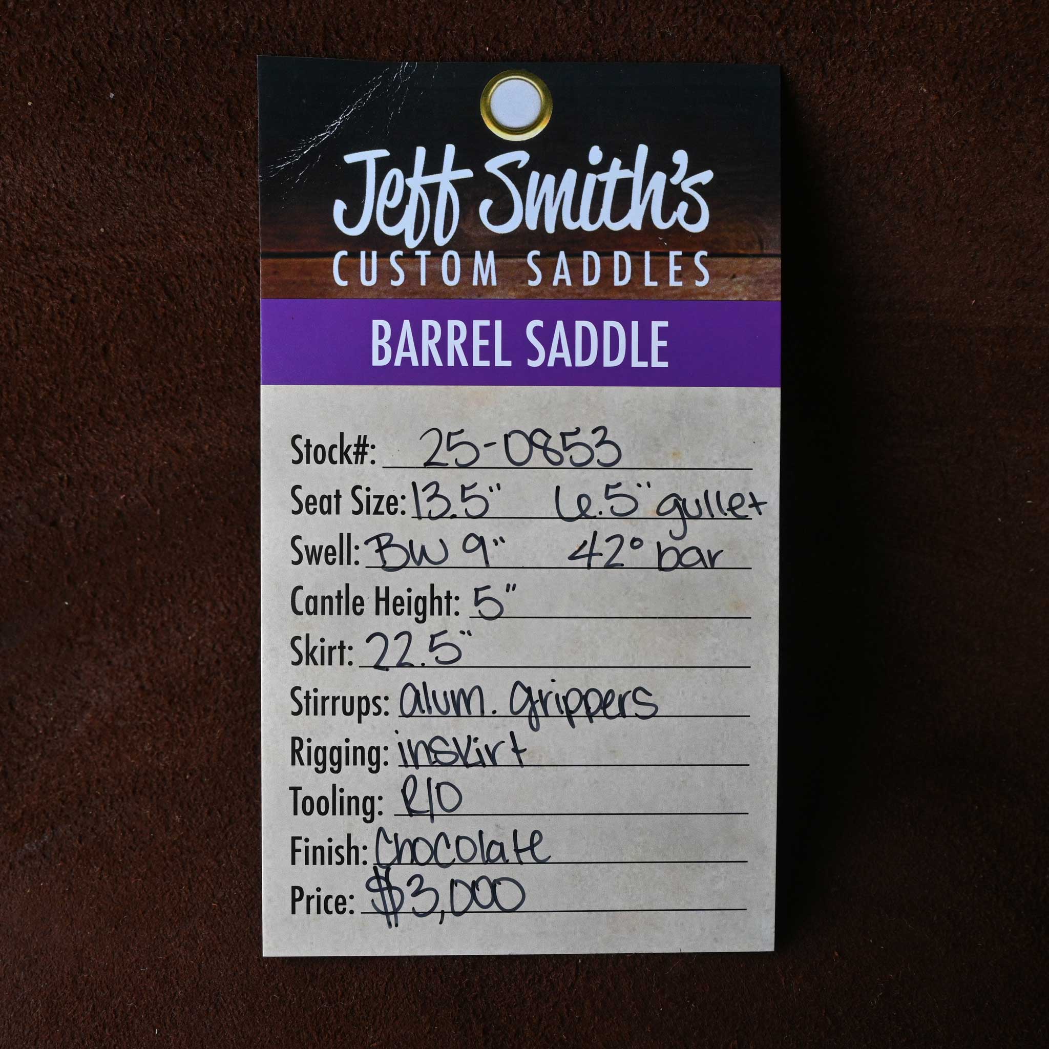 13.5" JEFF SMITH BARREL SADDLE - Image 3