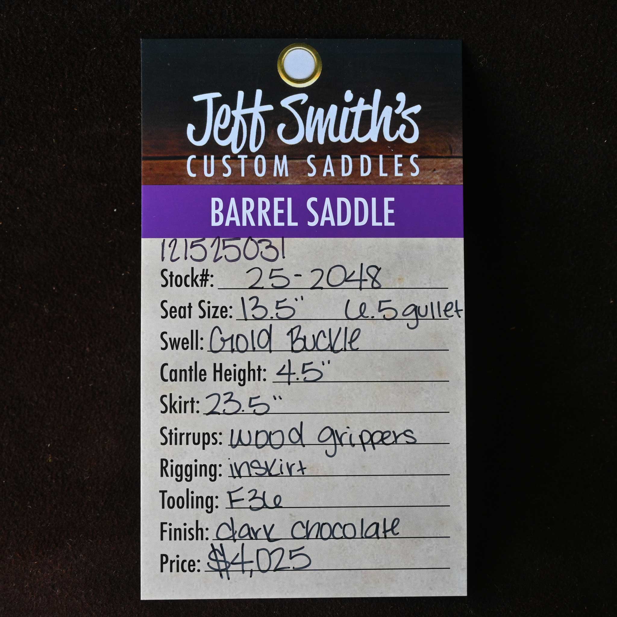 13.5" JEFF SMITH BARREL SADDLE - Image 3