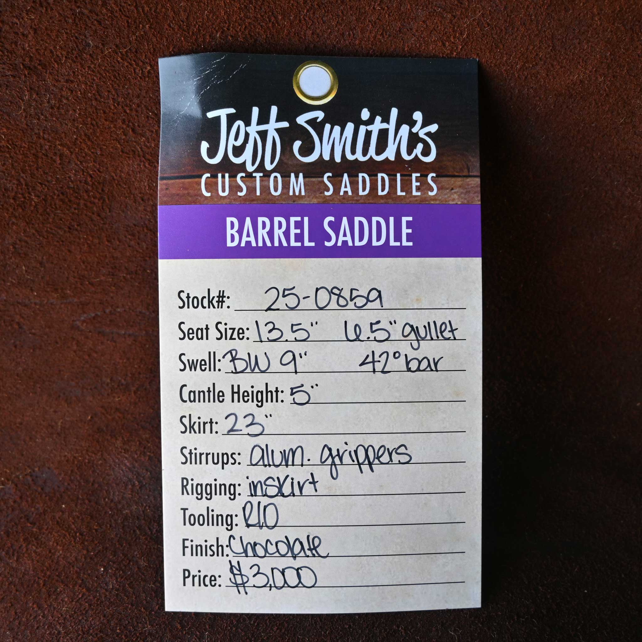 13.5" JEFF SMITH BARREL SADDLE - Image 3