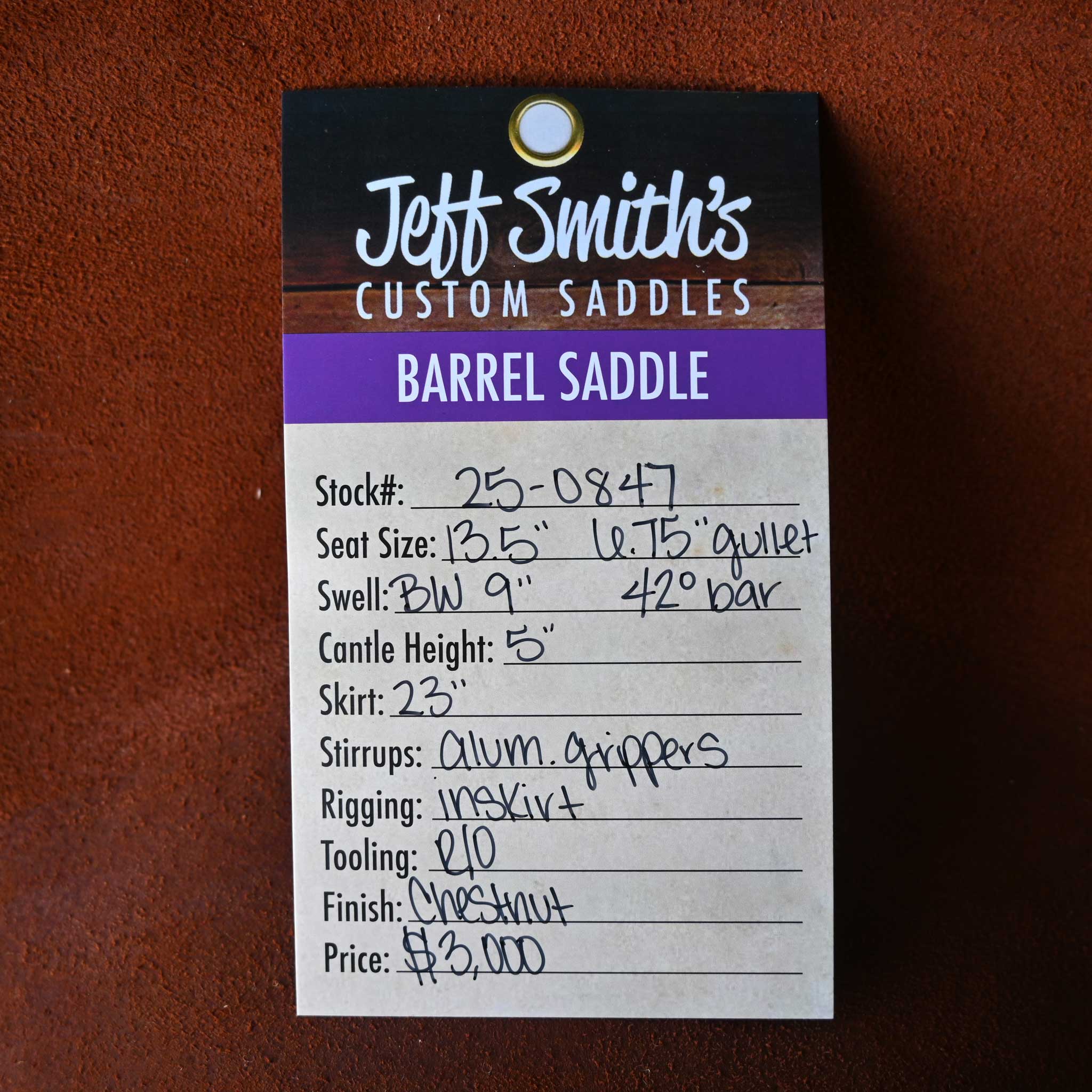 13.5" JEFF SMITH BARREL SADDLE - Image 3