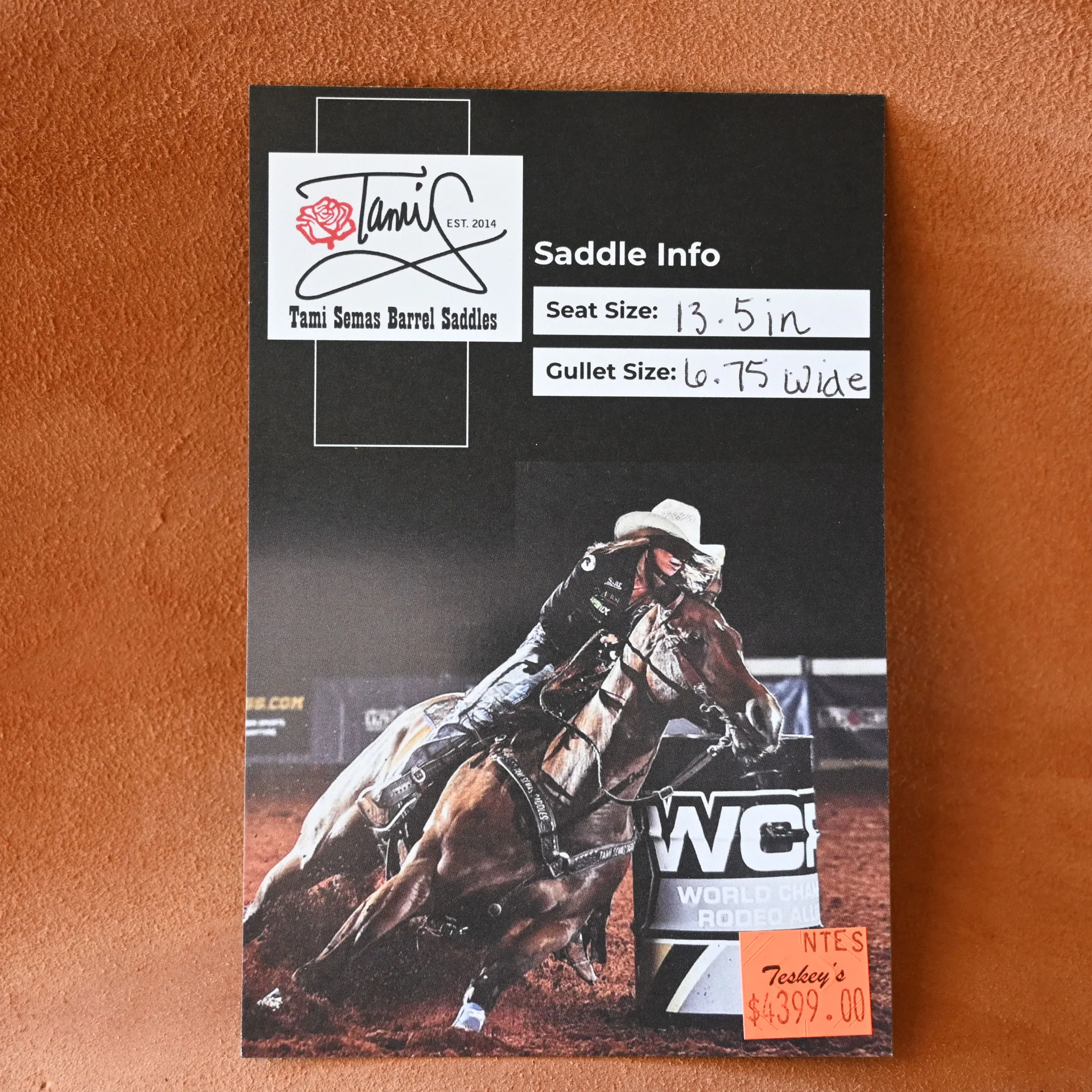 13.5" JEFF SMITH TAMI SEMAS BARREL SADDLE - Image 3