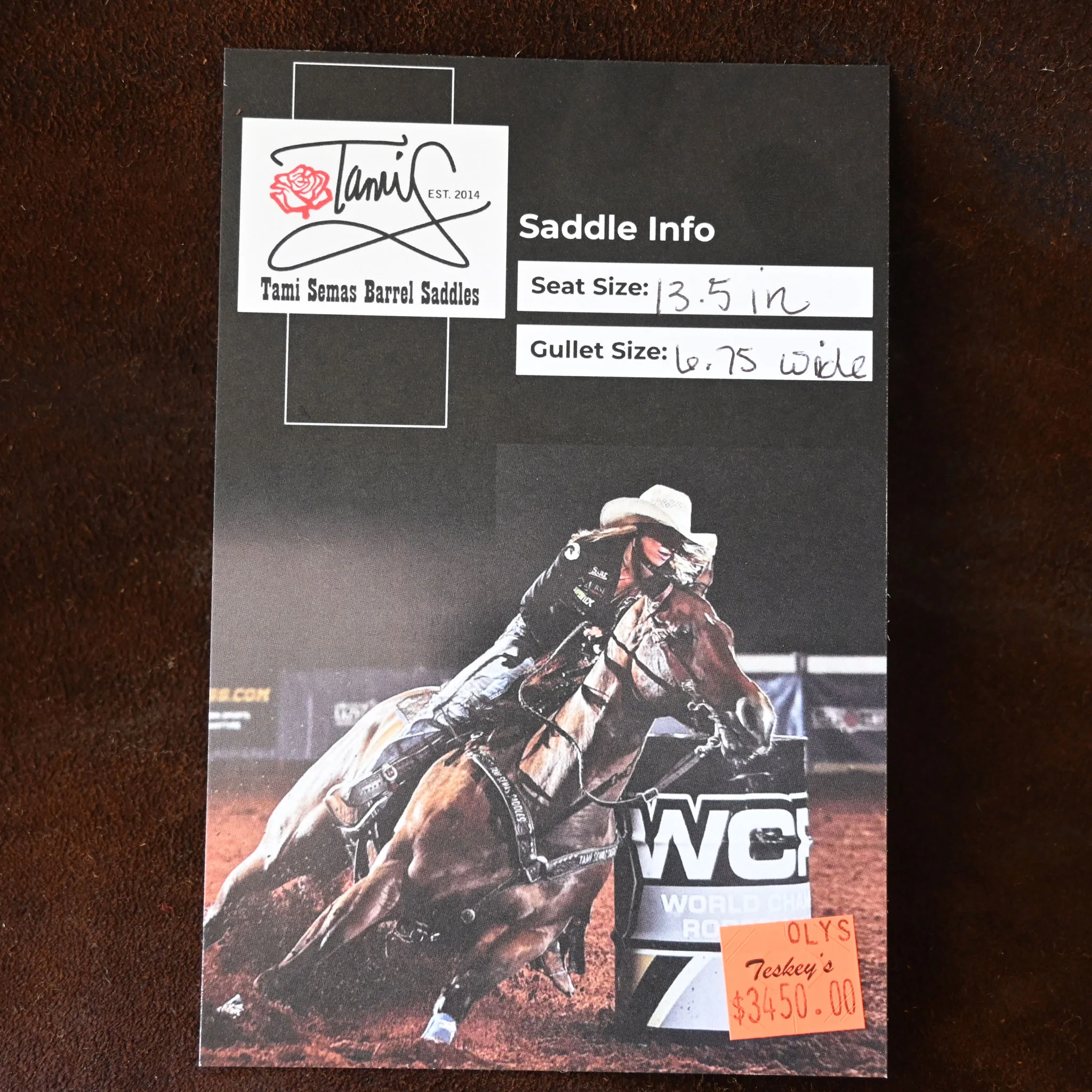 13.5" JEFF SMITH TAMI SEMAS BARREL SADDLE - Image 3