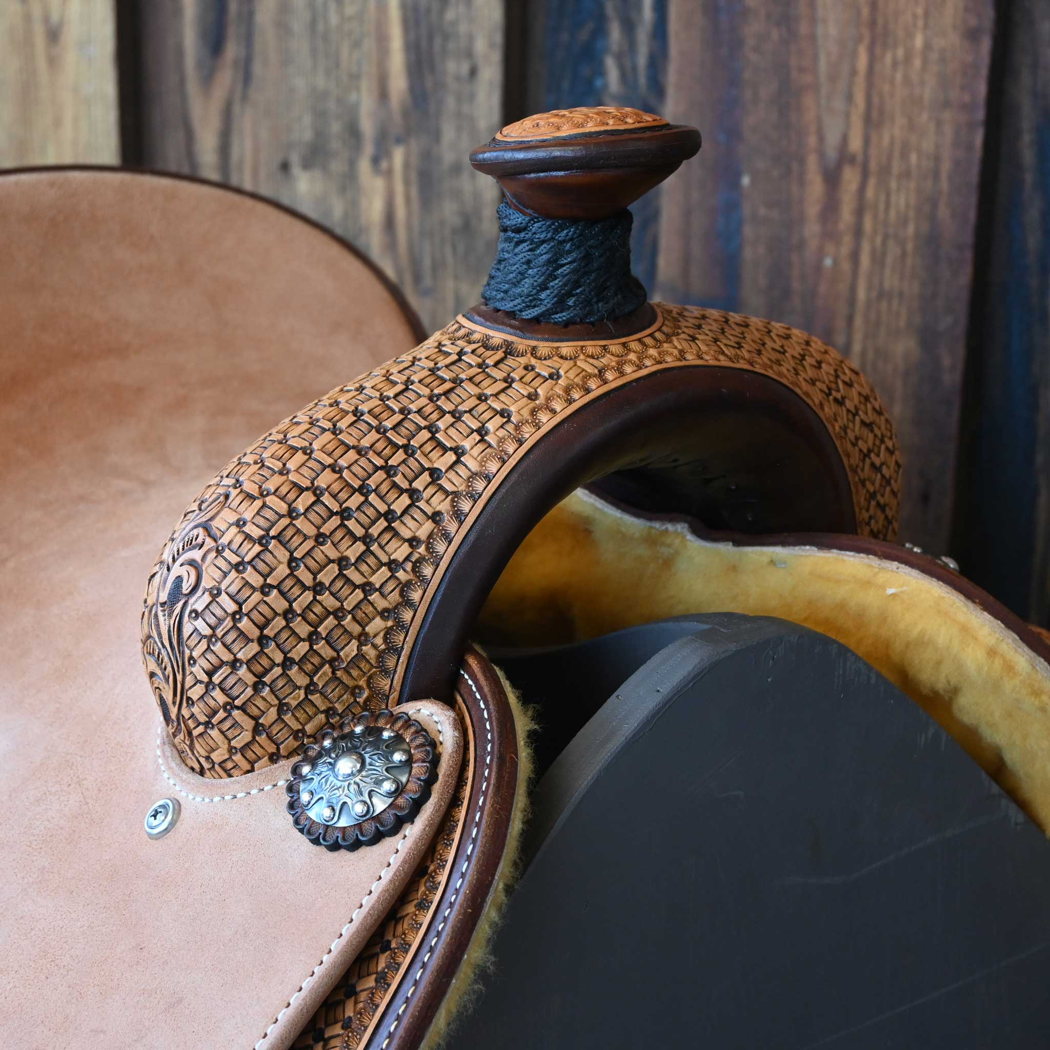 13.5" MARTIN JOE BEAVER CALF ROPING SADDLE - Image 2