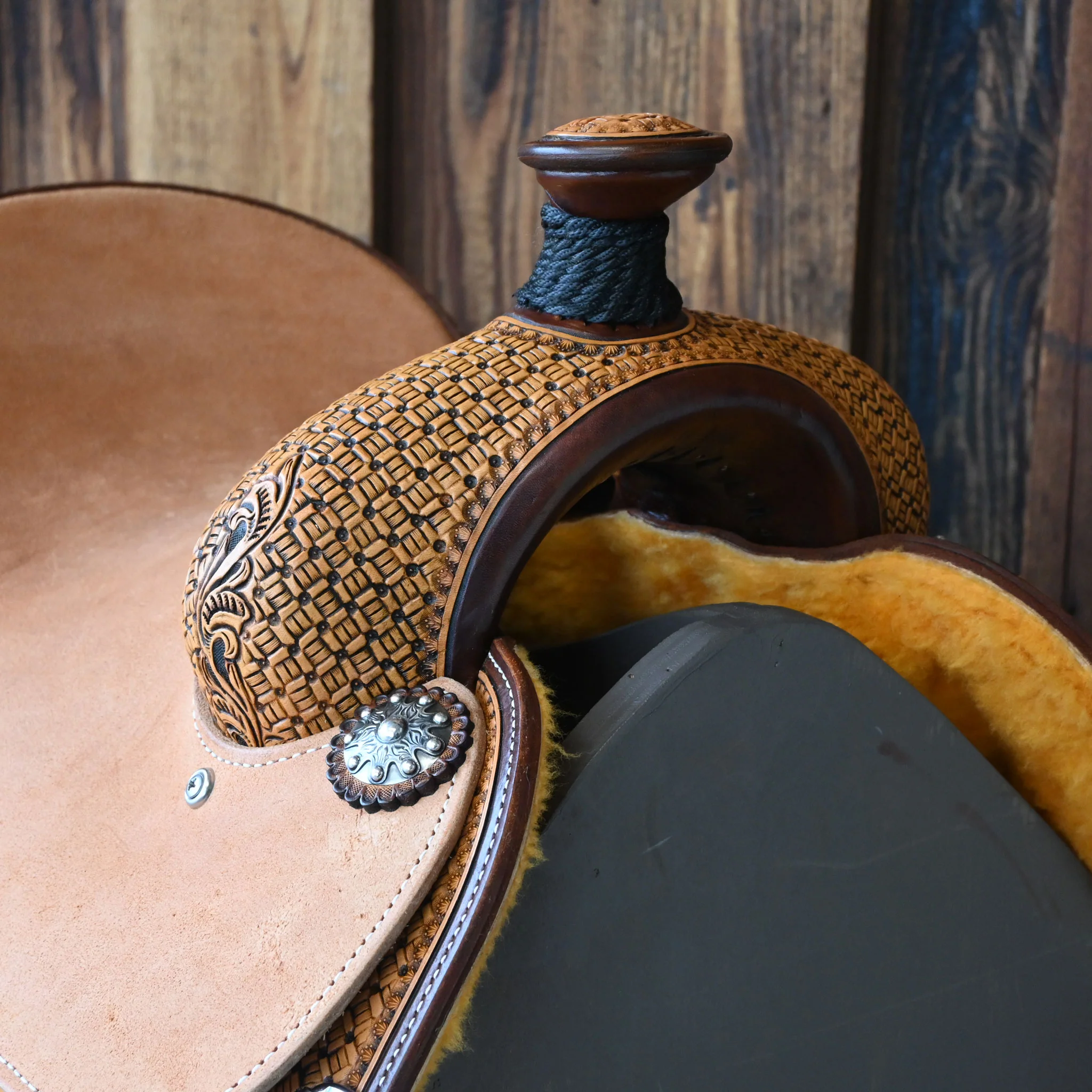 13.5" MARTIN JOE BEAVER CALF ROPING SADDLE - Image 2