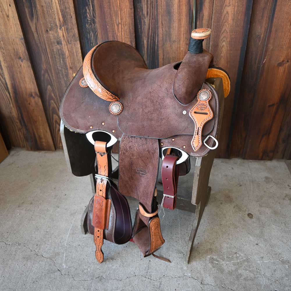 13.5" TESKEY'S YOUTH LIGHTWEIGHT TEAM ROPING SADDLE
