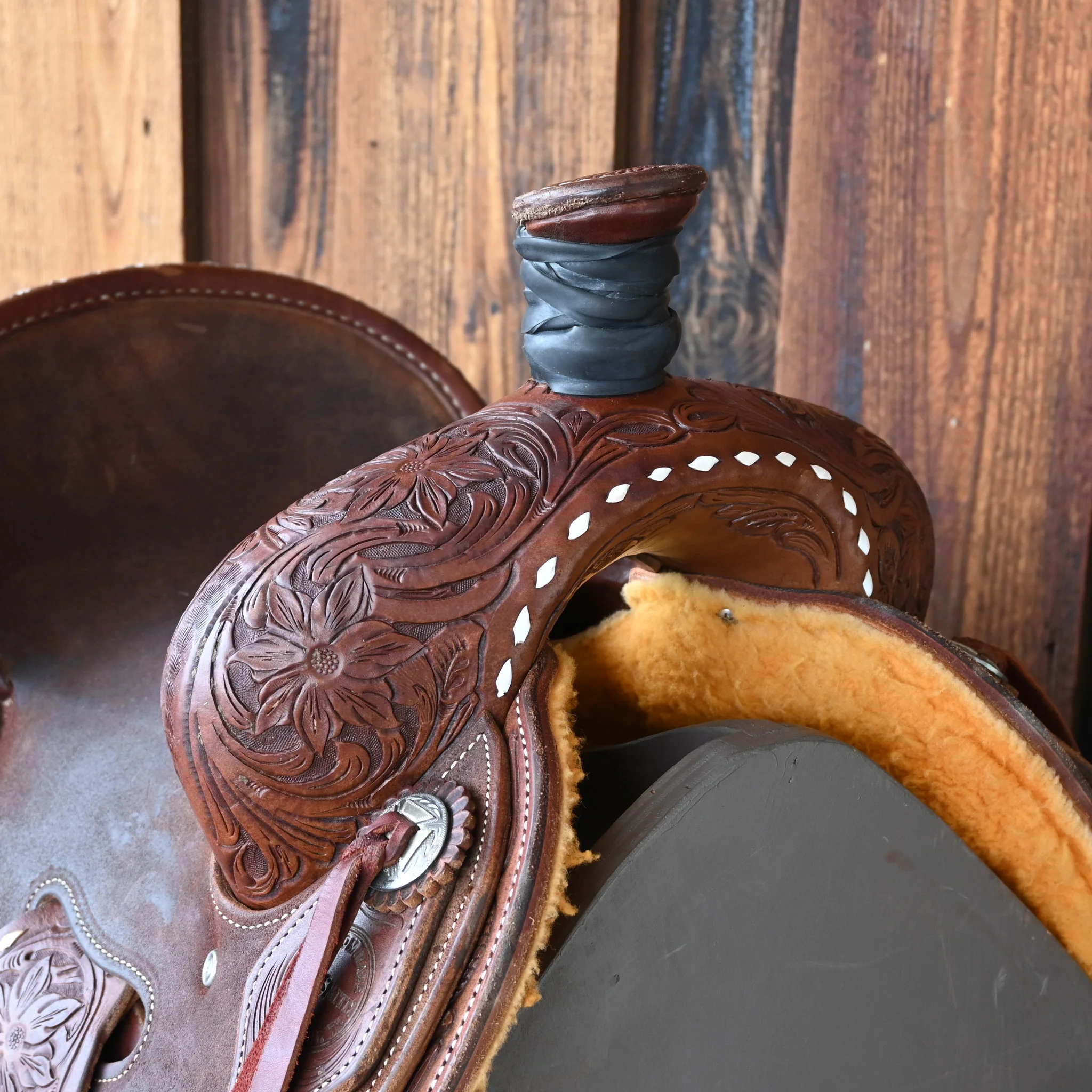 13.5" USED JEFF SMITH COWBOY SADDLE - Image 2