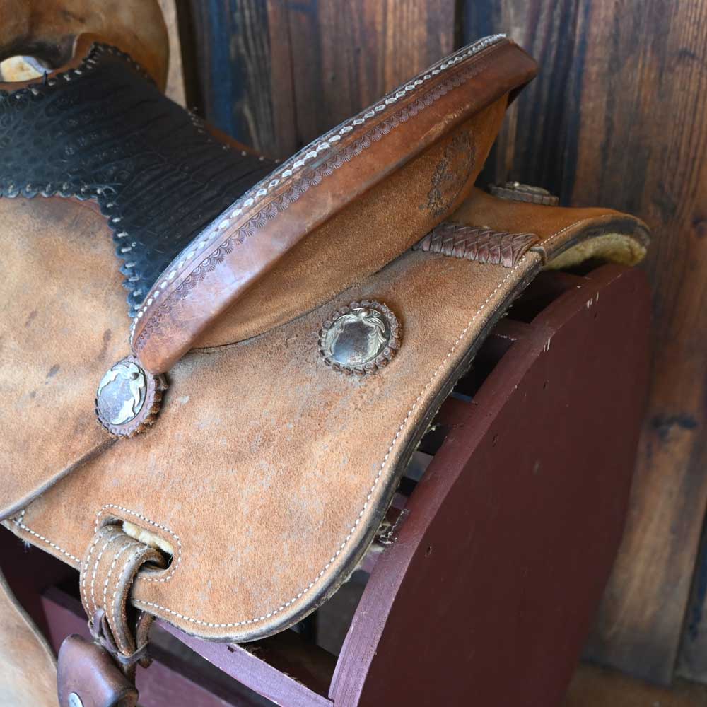 13.5" USED JEFF SMITH MARY WALKER BARREL SADDLE - Image 3