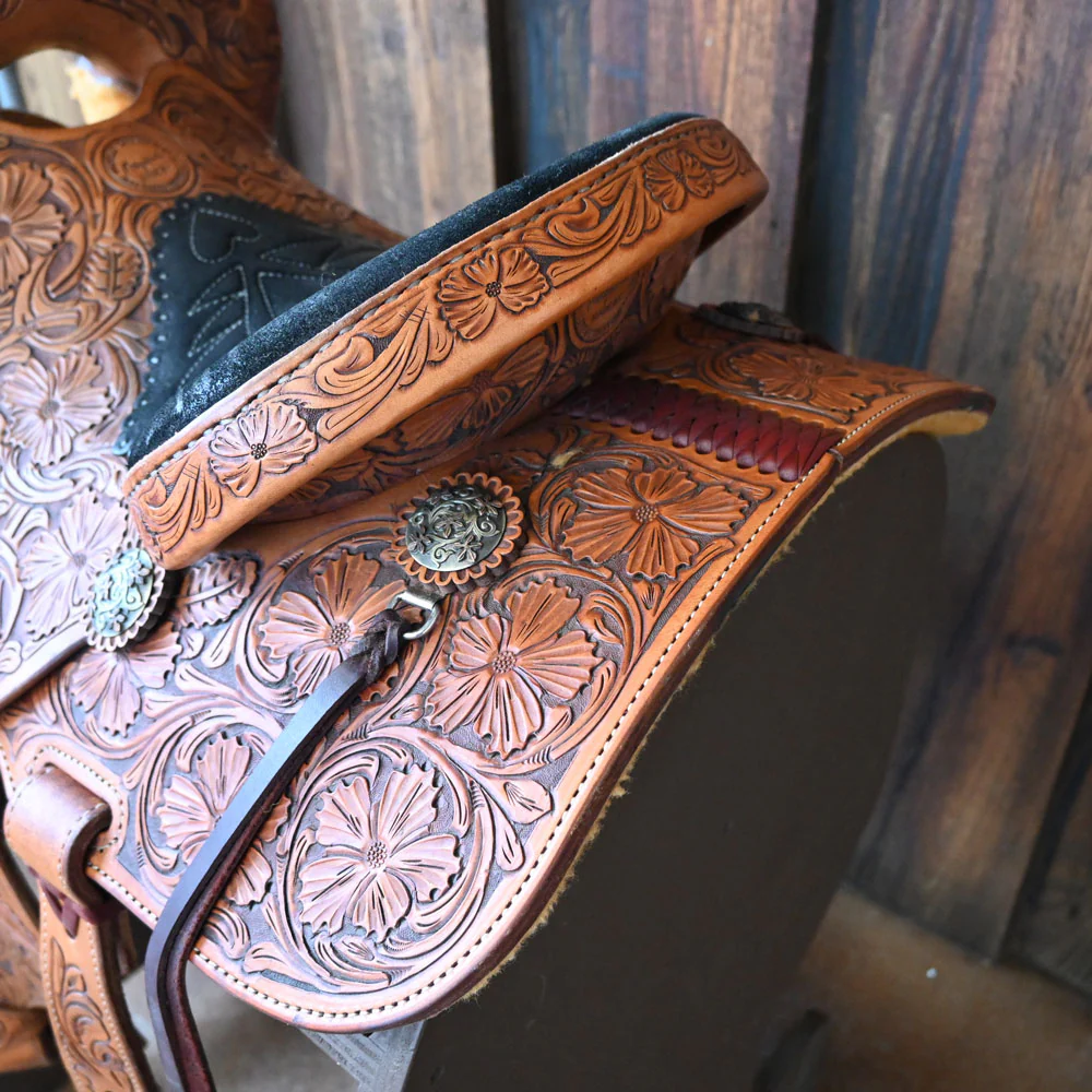 13.5" USED JEFF SMITH MARY WALKER BARREL SADDLE - Image 3
