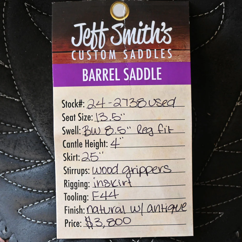 13.5" USED JEFF SMITH MARY WALKER BARREL SADDLE - Image 5