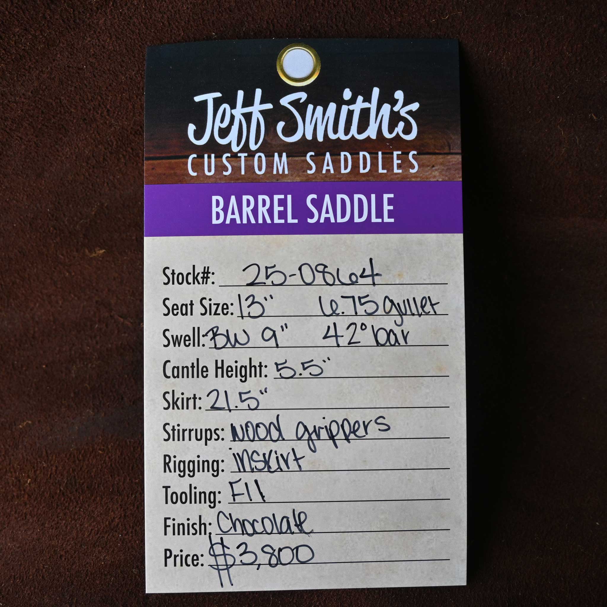 13" JEFF SMITH BARREL SADDLE - Image 3
