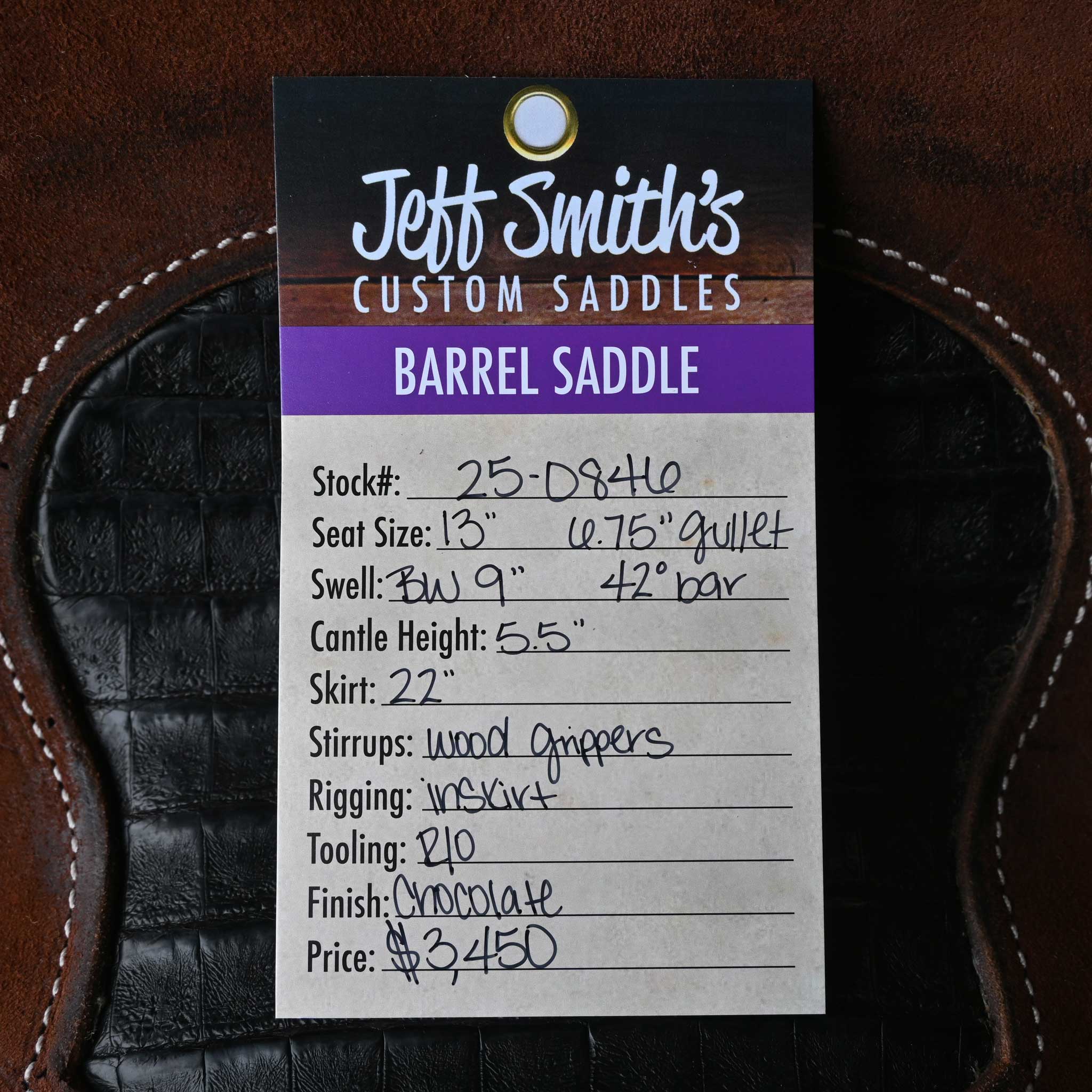 13" JEFF SMITH BARREL SADDLE - Image 3