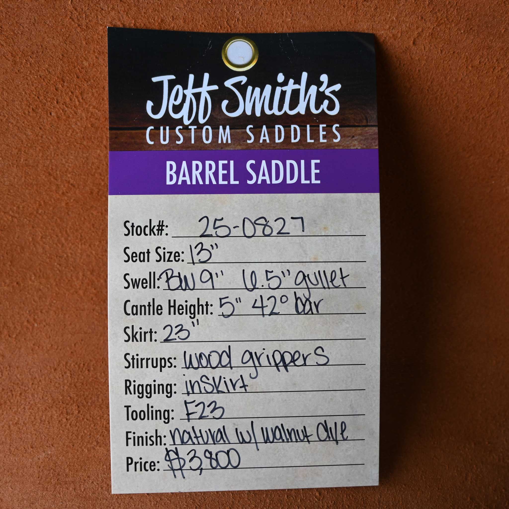 13" JEFF SMITH BARREL SADDLE - Image 3
