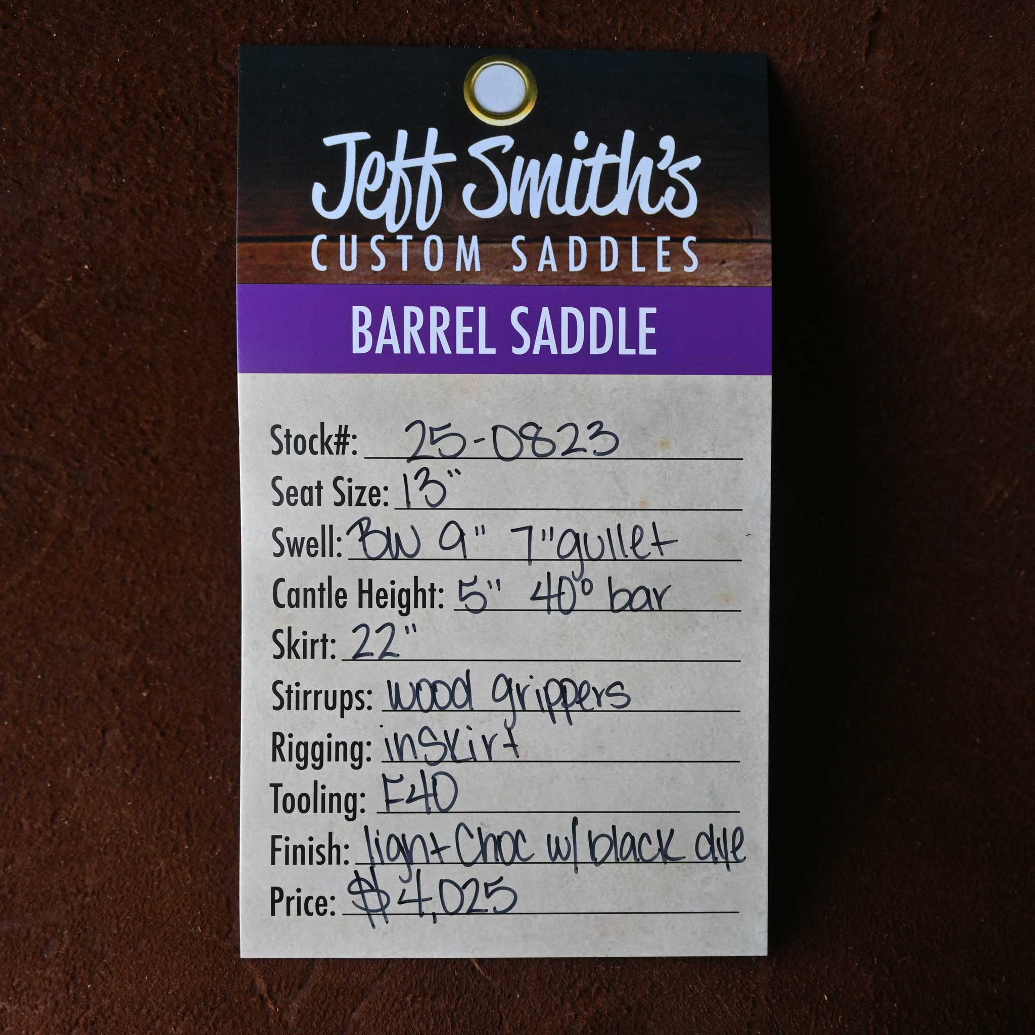 13" JEFF SMITH BARREL SADDLE - Image 3
