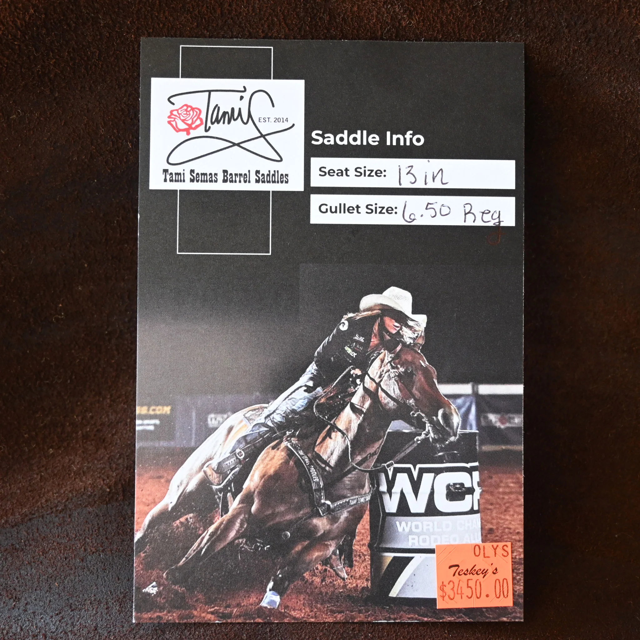 13" JEFF SMITH TAMI SEMAS BARREL SADDLE - Image 3