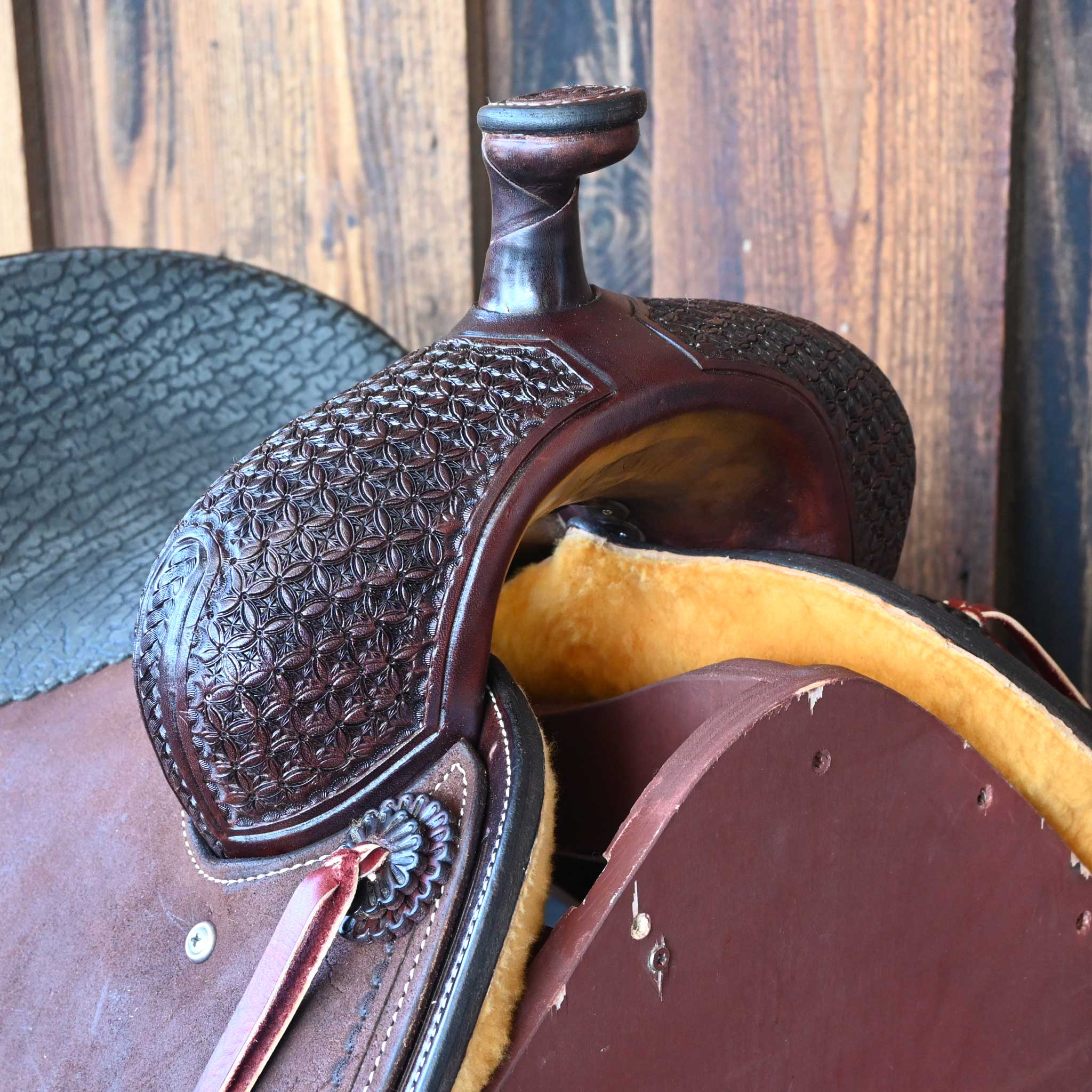 13" TESKEY'S RANCH CUTTER SADDLE - Image 2