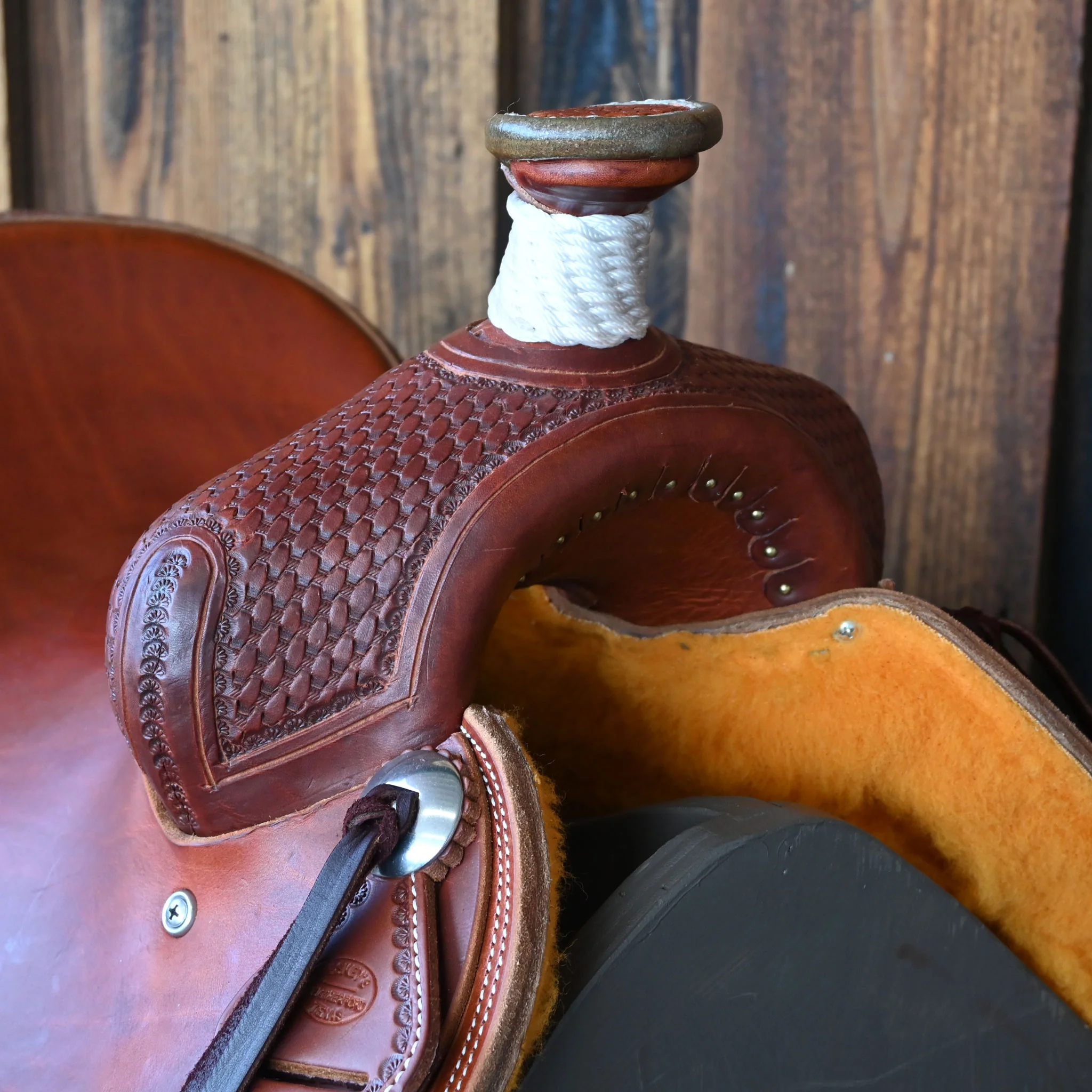 13" TESKEY'S YOUTH RANCH ROPER SADDLE - Image 2