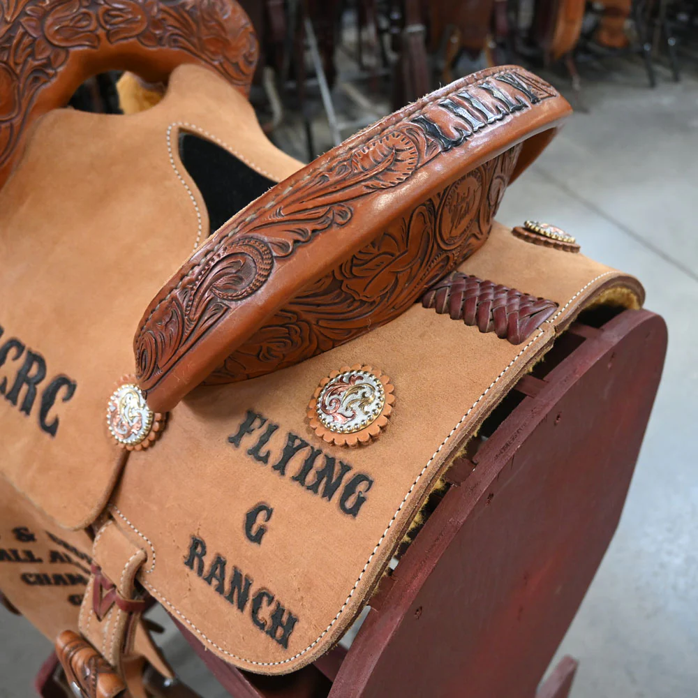 12.5" USED JEFF SMITH JACKIE GANTER BARREL SADDLE - Image 3