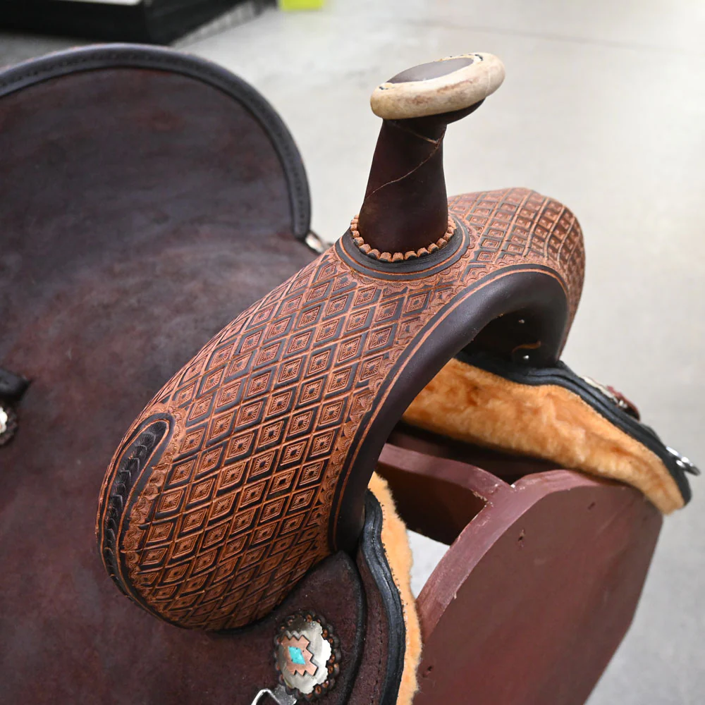 14.5" CIRCLE Y JOSEY CASH MONEY BARREL SADDLE - Image 2