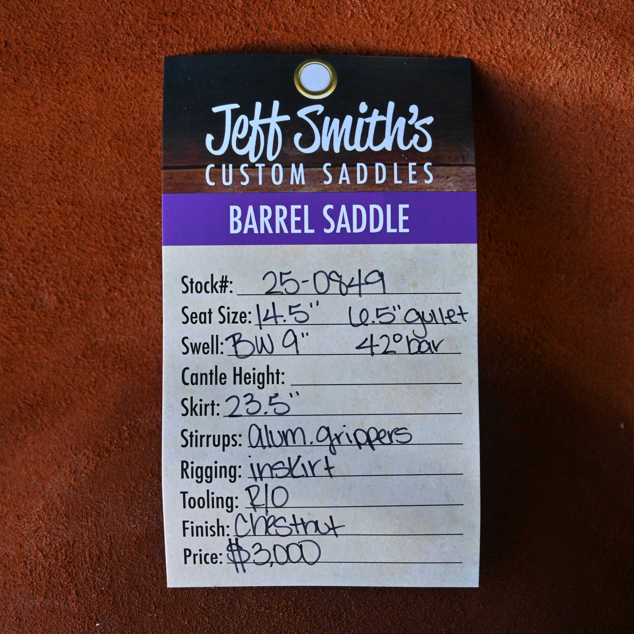 14.5" JEFF SMITH BARREL SADDLE - Image 3