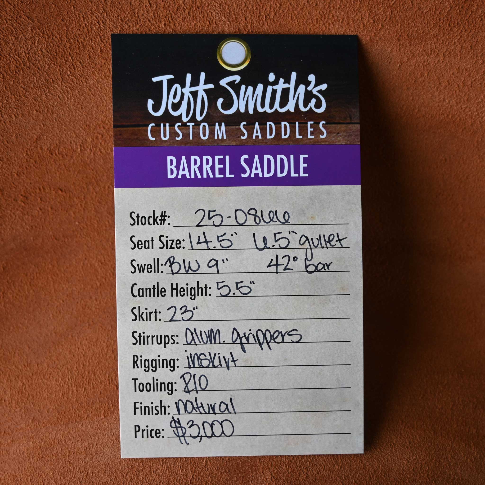14.5" JEFF SMITH BARREL SADDLE - Image 3