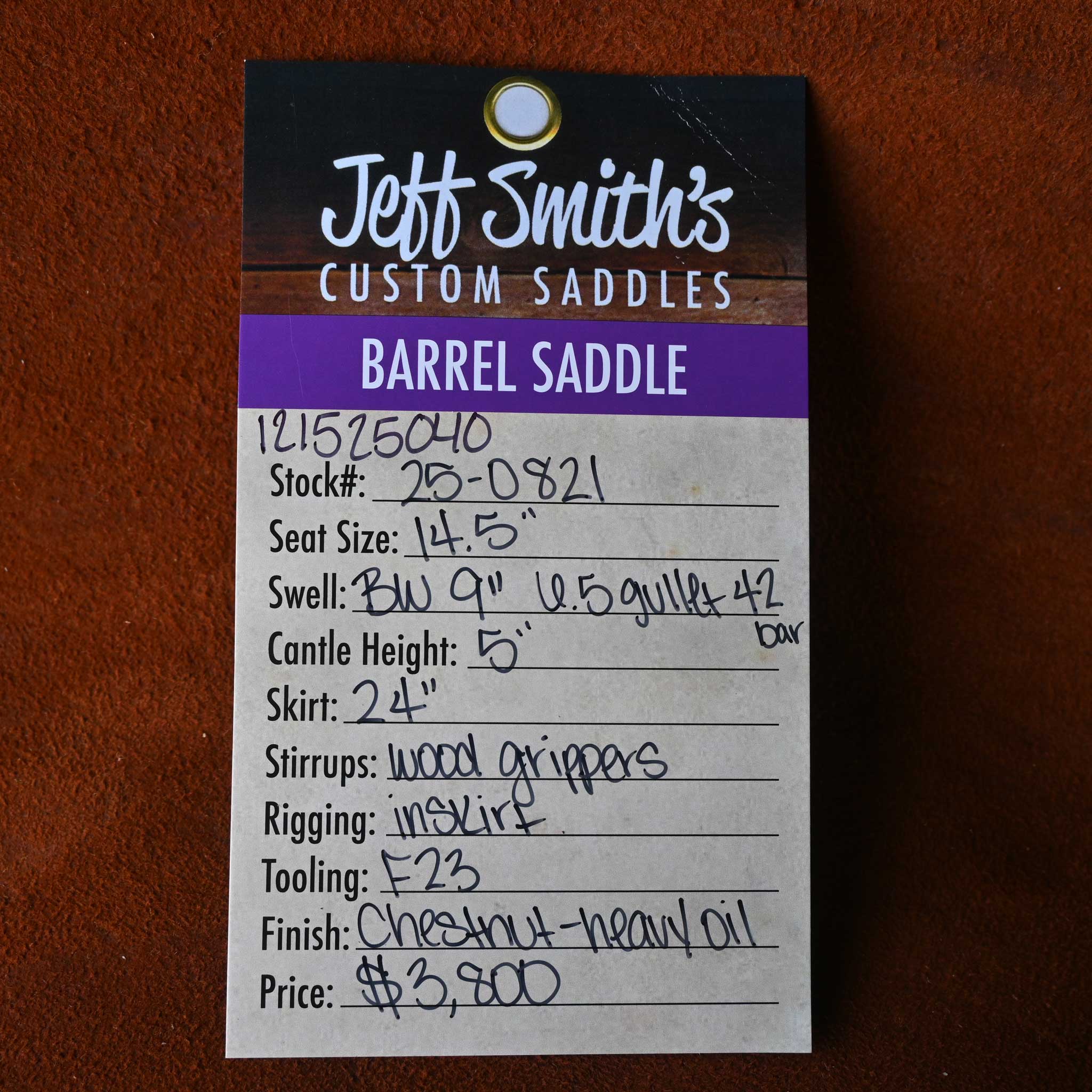 14.5" JEFF SMITH BARREL SADDLE - Image 3
