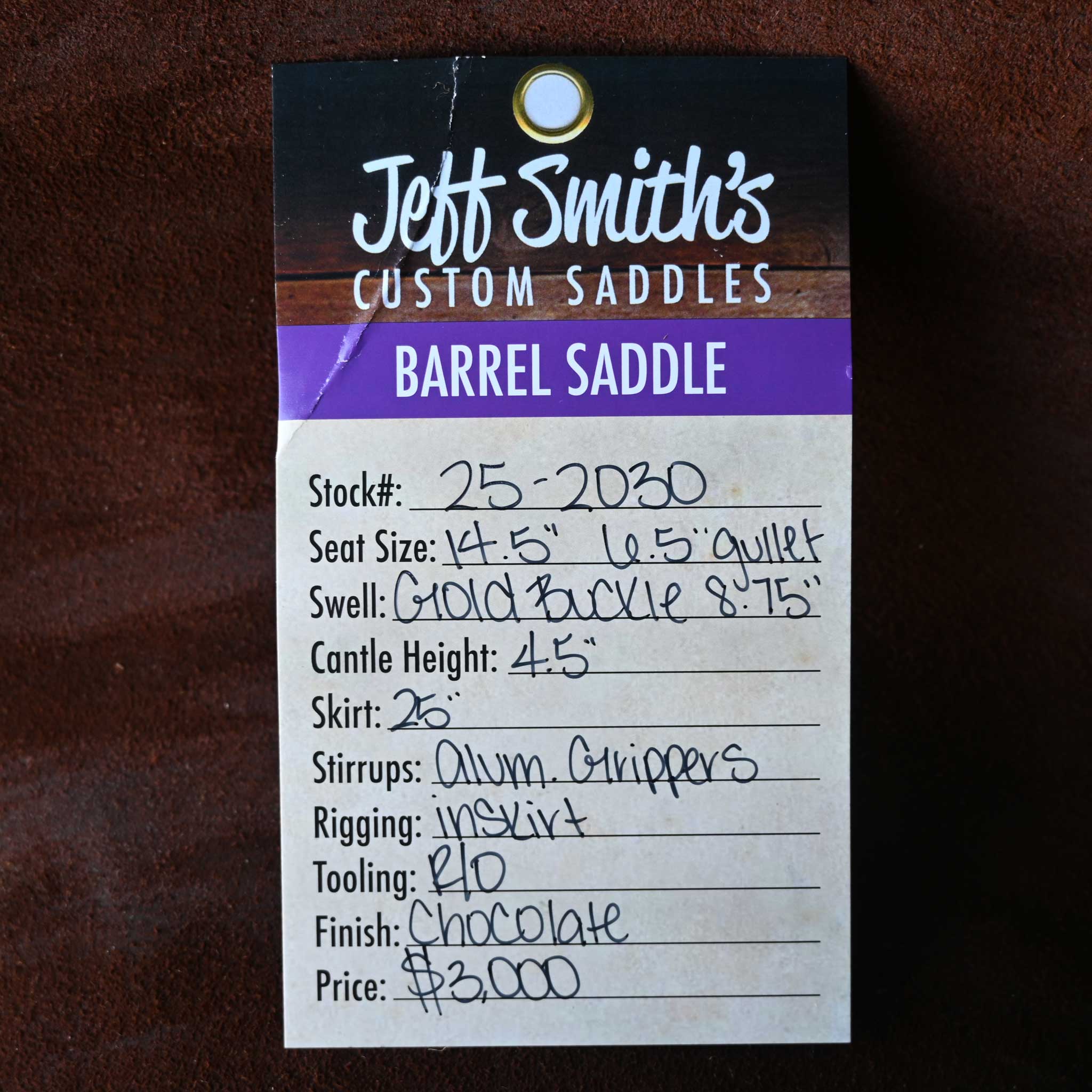 14.5" JEFF SMITH BARREL SADDLE - Image 3