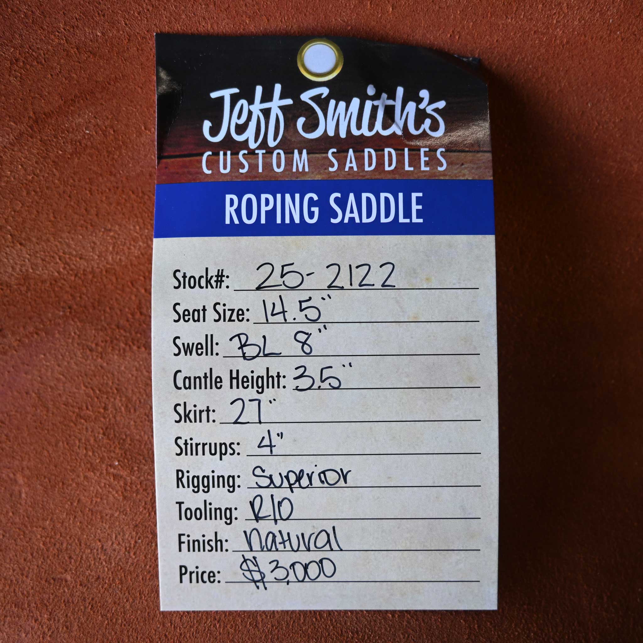 14.5" JEFF SMITH TEAM ROPING SADDLE - Image 3