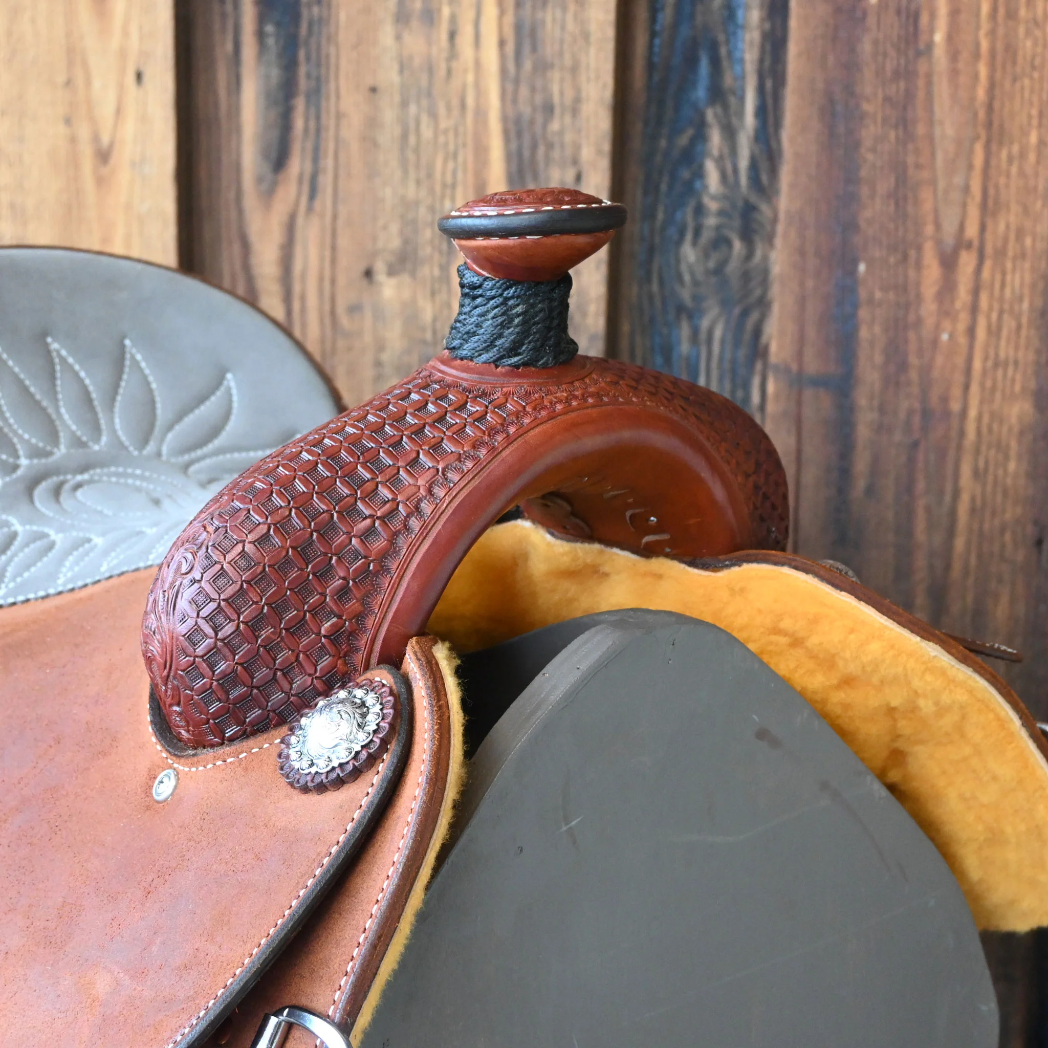14.5" MARTIN JOE BEAVER CALF ROPING SADDLE - Image 3