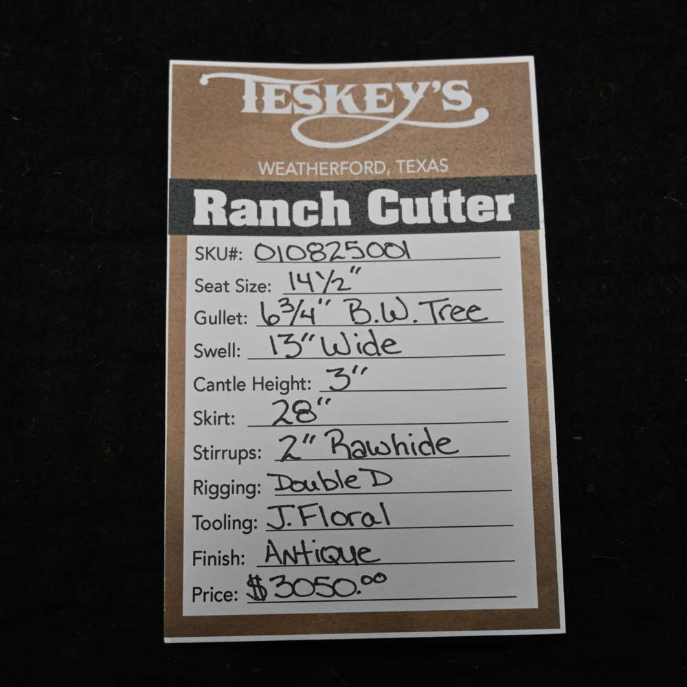 14.5" TESKEY'S PRO CUTTER RANCH CUTTER SADDLE - Image 3