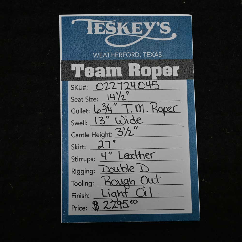 14.5" TESKEY'S TEAM ROPING SADDLE - Image 2