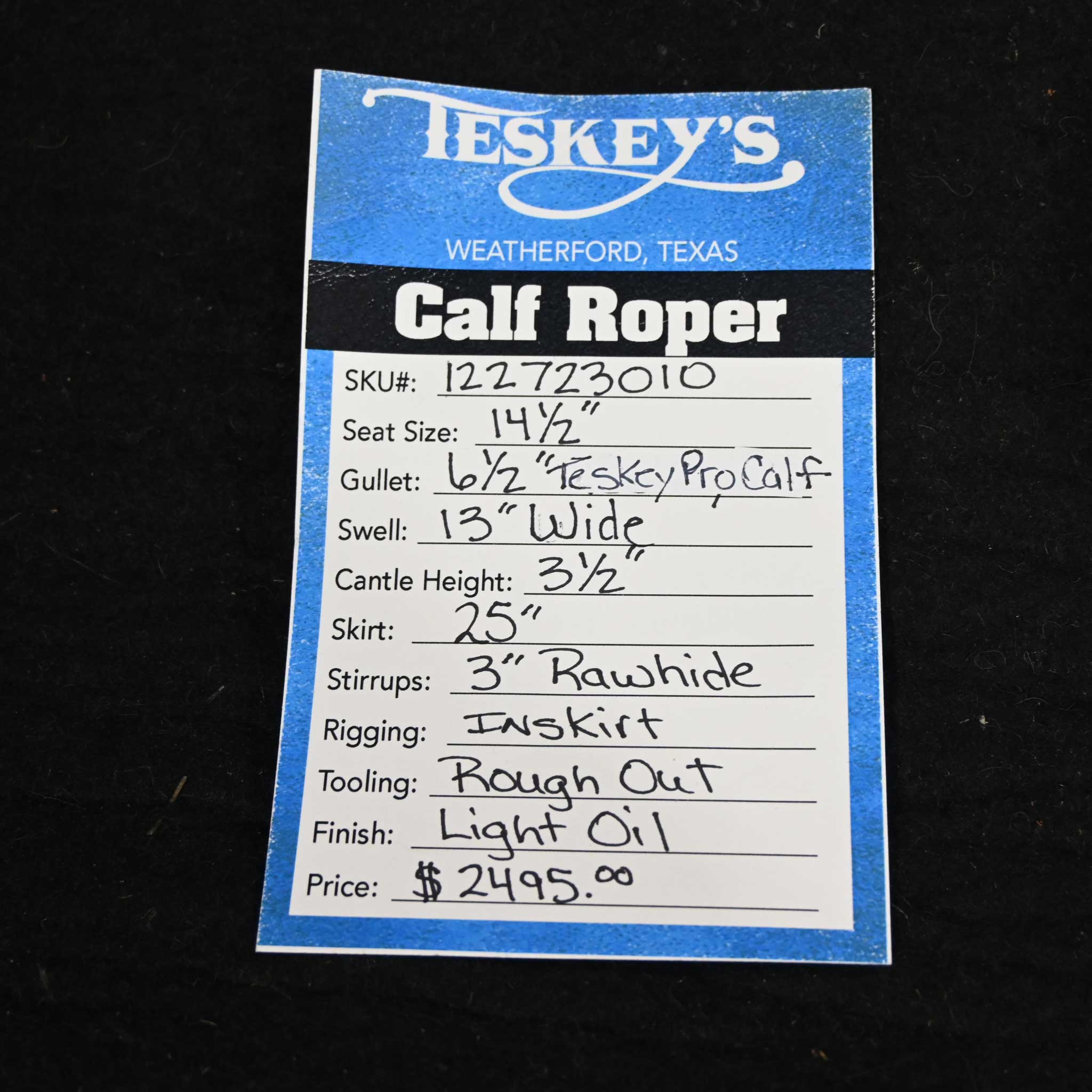 14.5" TESKEY'S CALF ROPING SADDLE - Image 2