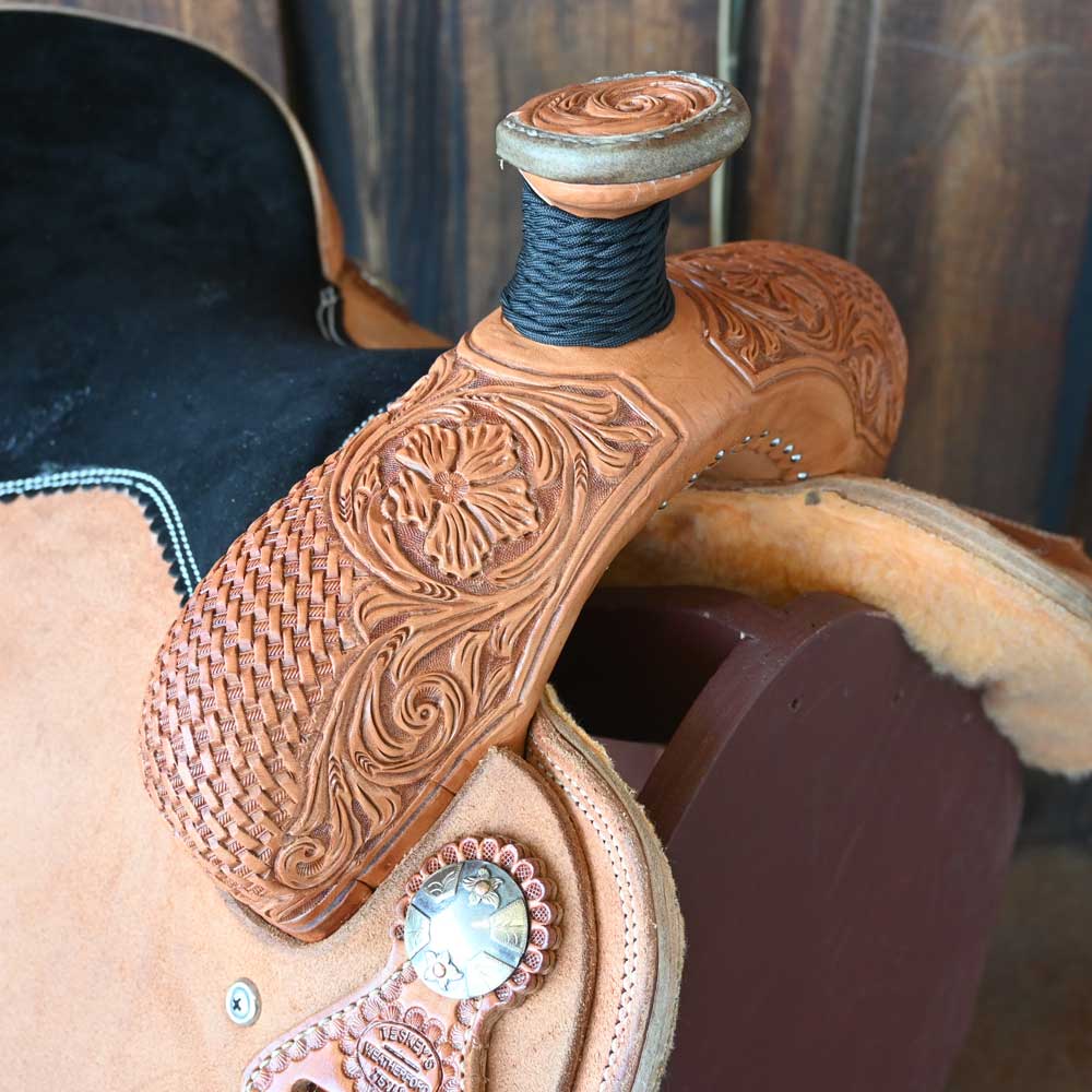 14.5" TESKEY'S TEAM ROPING SADDLE - Image 2