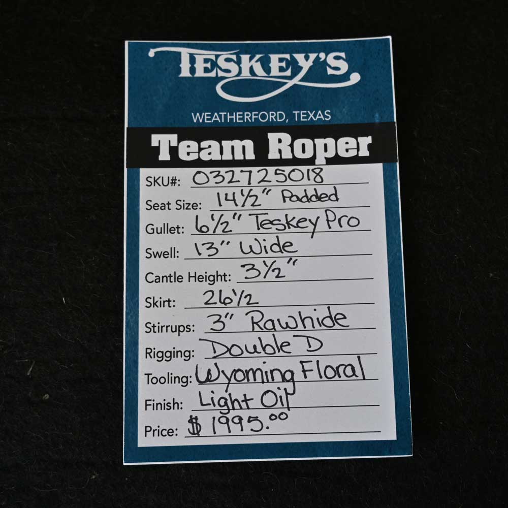 14.5" TESKEY'S TEAM ROPING SADDLE - Image 3