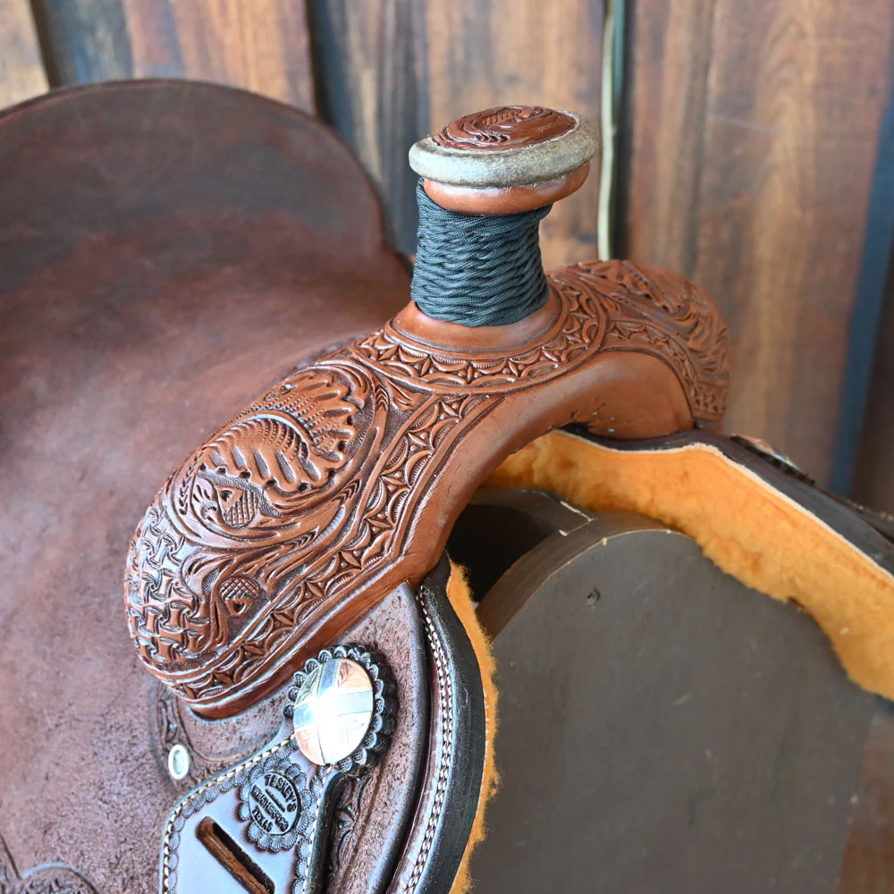 14.5" TESKEY'S TEAM ROPING SADDLE - Image 2