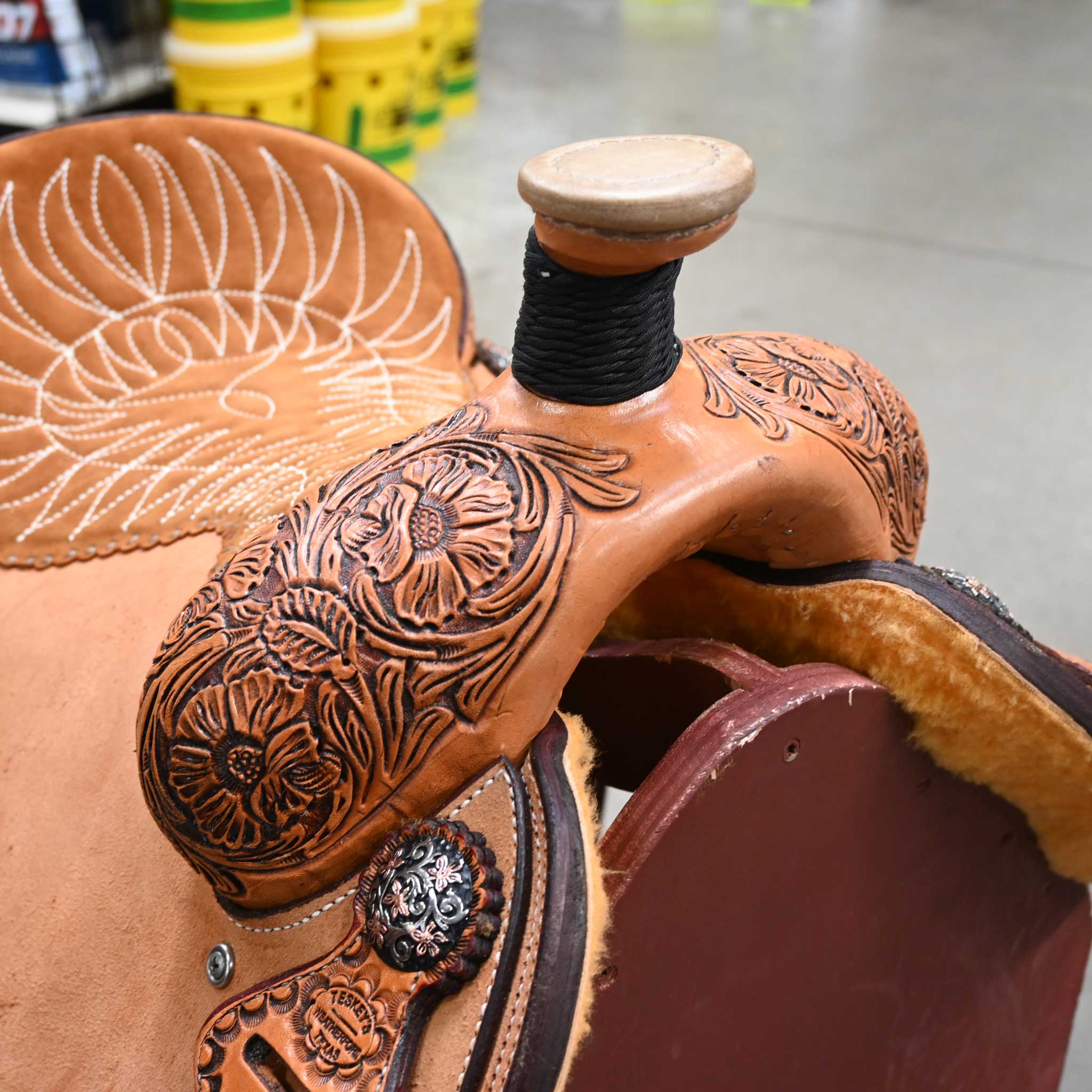 14.5" TESKEY'S TEAM ROPING SADDLE - Image 2