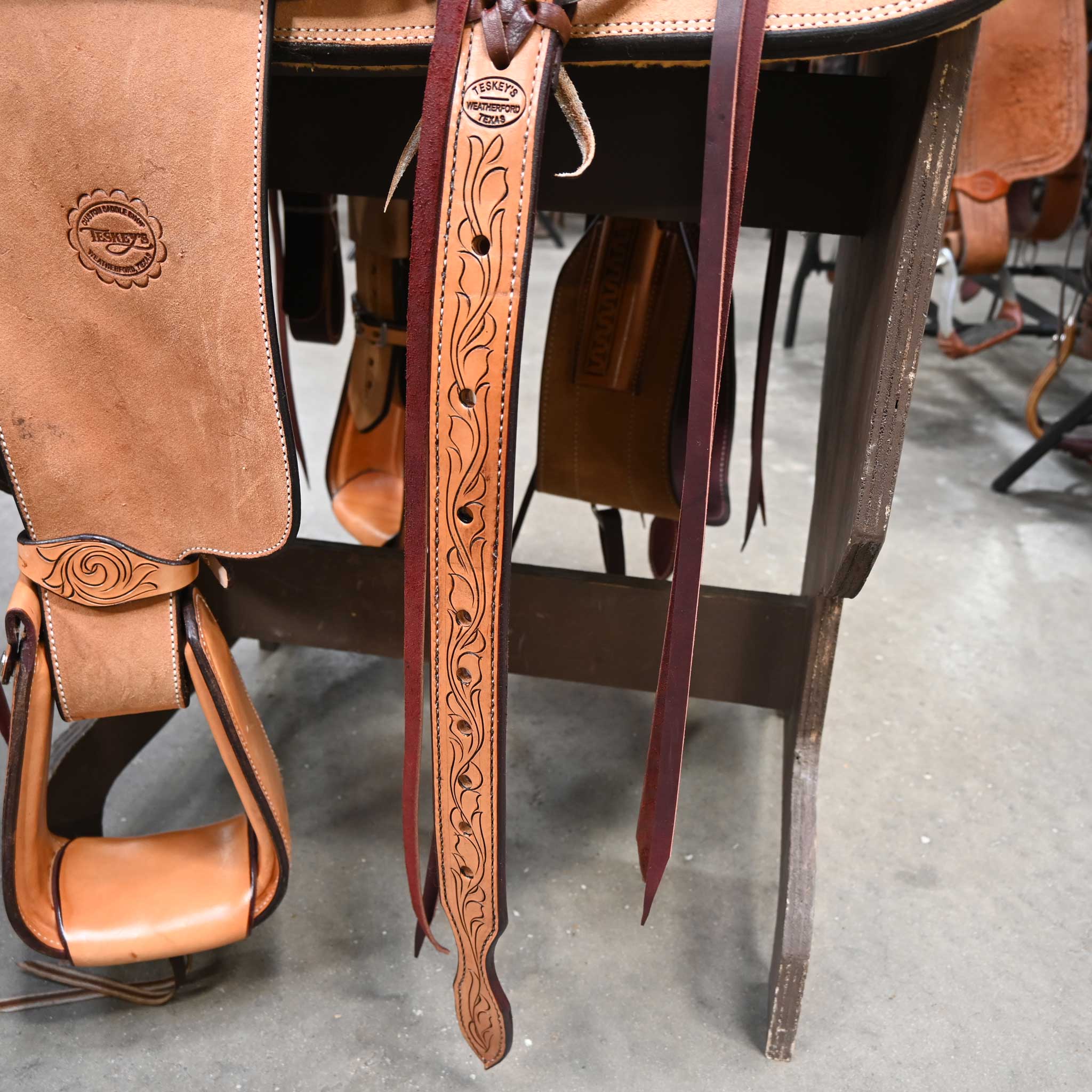 14.5" TESKEY'S TEAM ROPING SADDLE - Image 4
