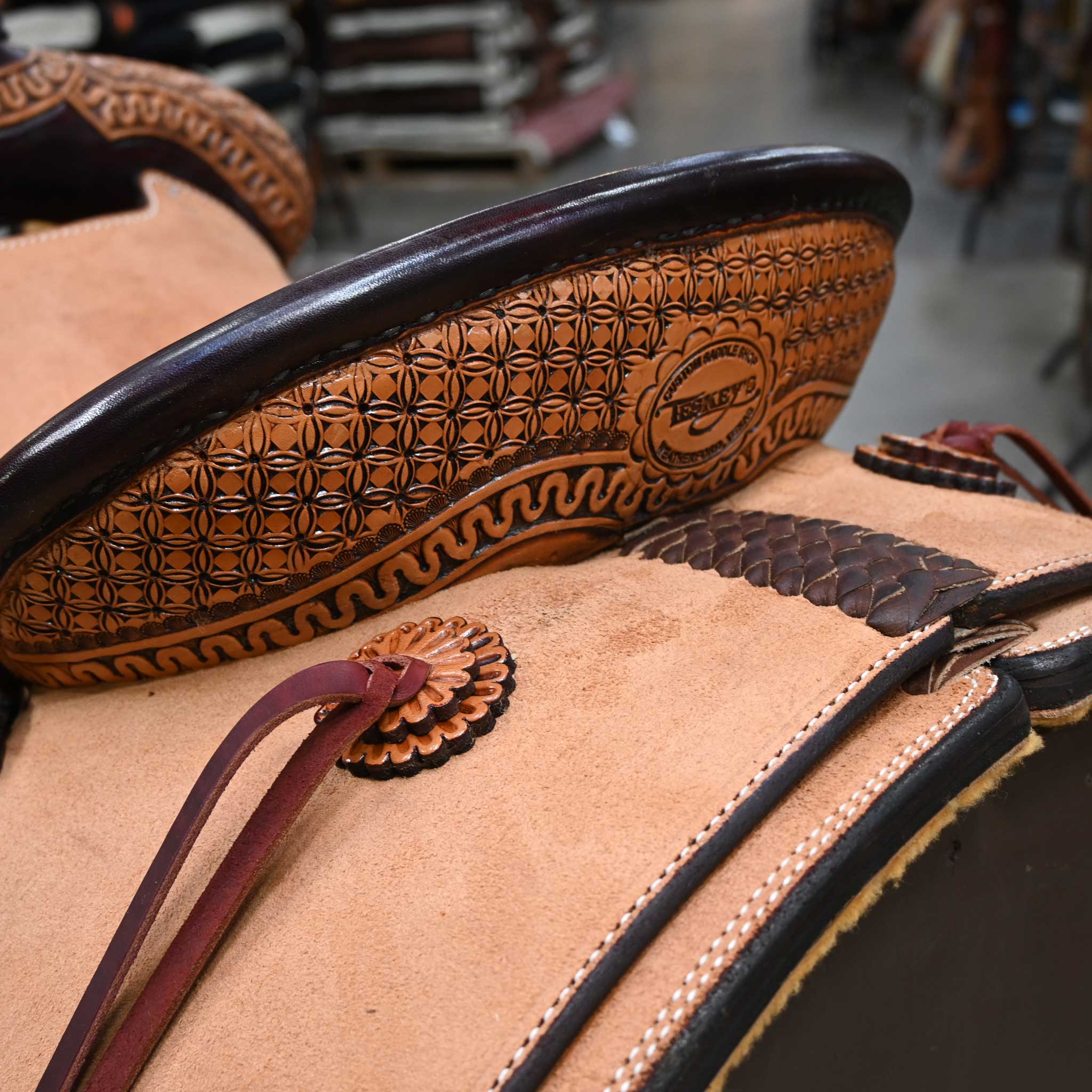 14.5" TESKEY'S TEAM ROPING SADDLE - Image 6