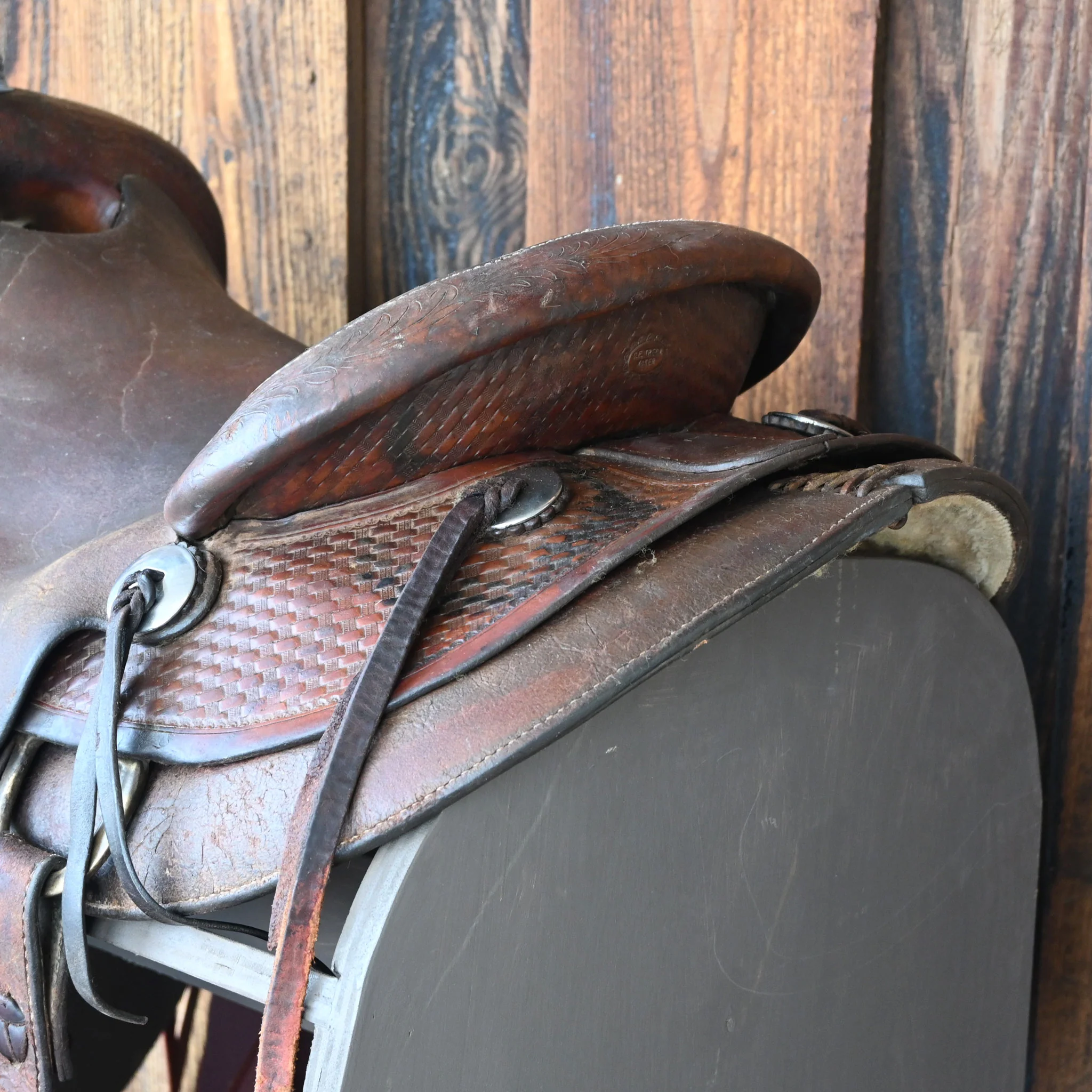 14.5" USED CHUCK TREON RANCH SADDLE - Image 3
