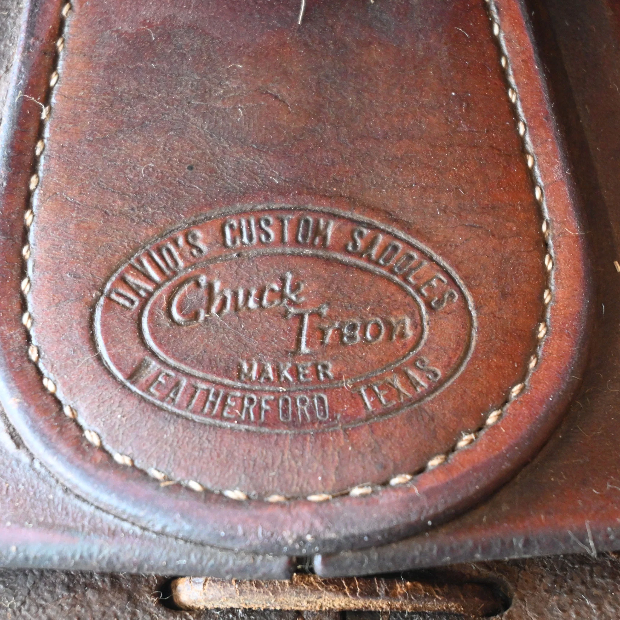 14.5" USED CHUCK TREON RANCH SADDLE - Image 4