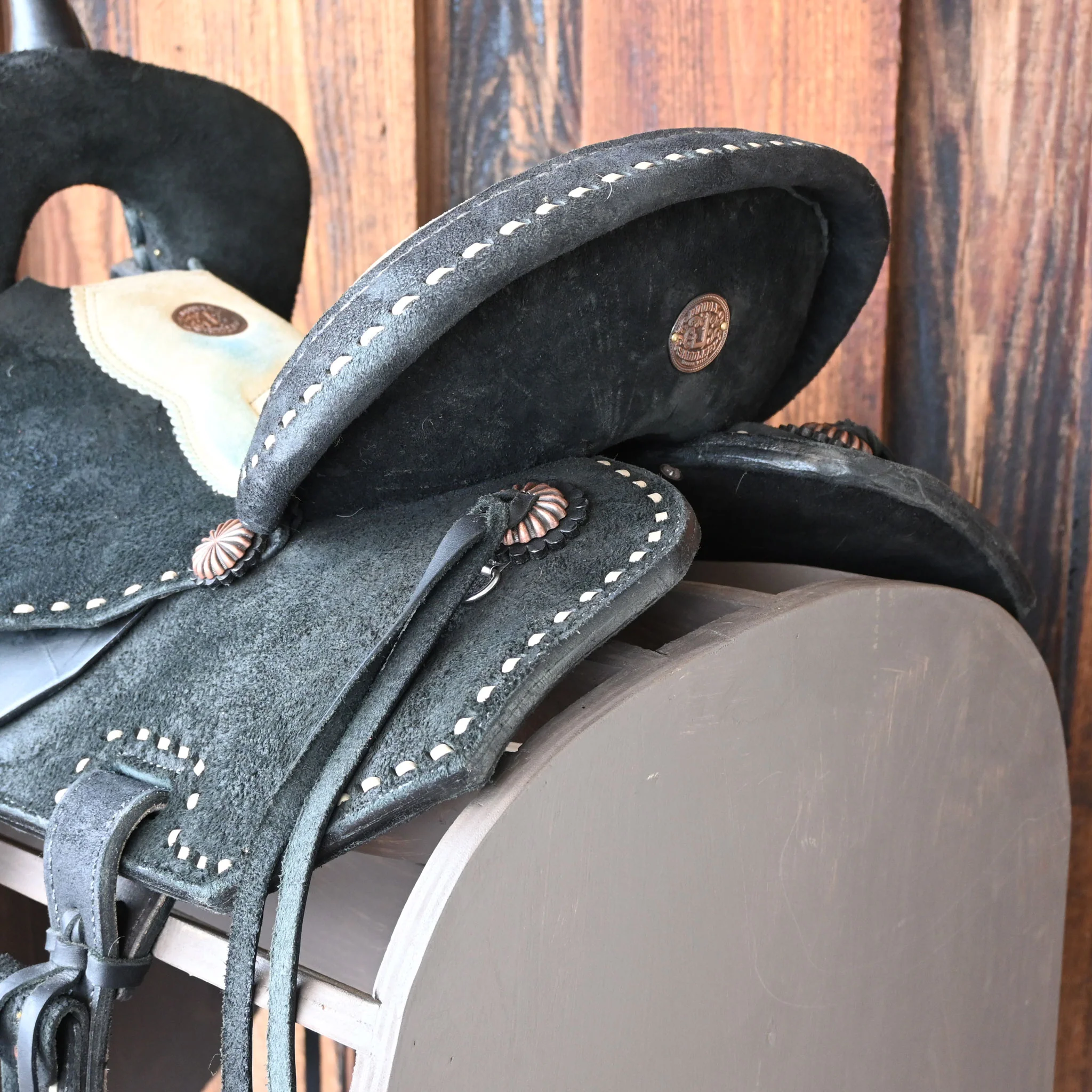 14.5" USED DOUBLE J FEATHER LITE BARREL SADDLE - Image 3
