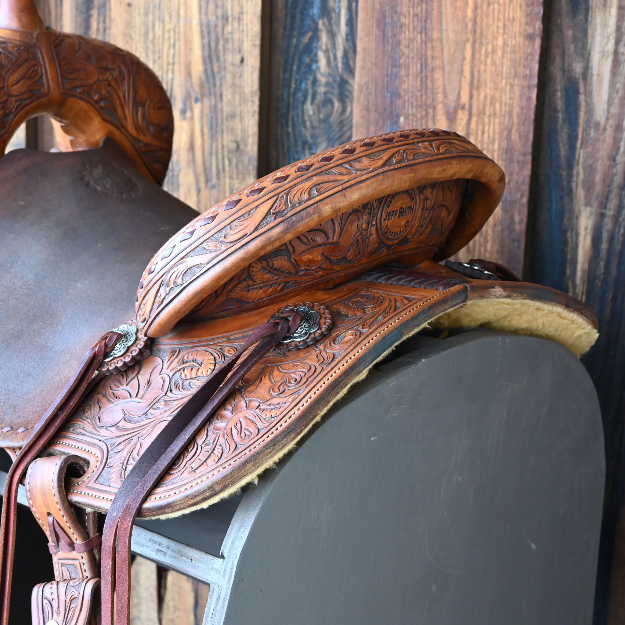 14.5" USED JEFF SMITH TAMI SEMAS BARREL SADDLE - Image 3