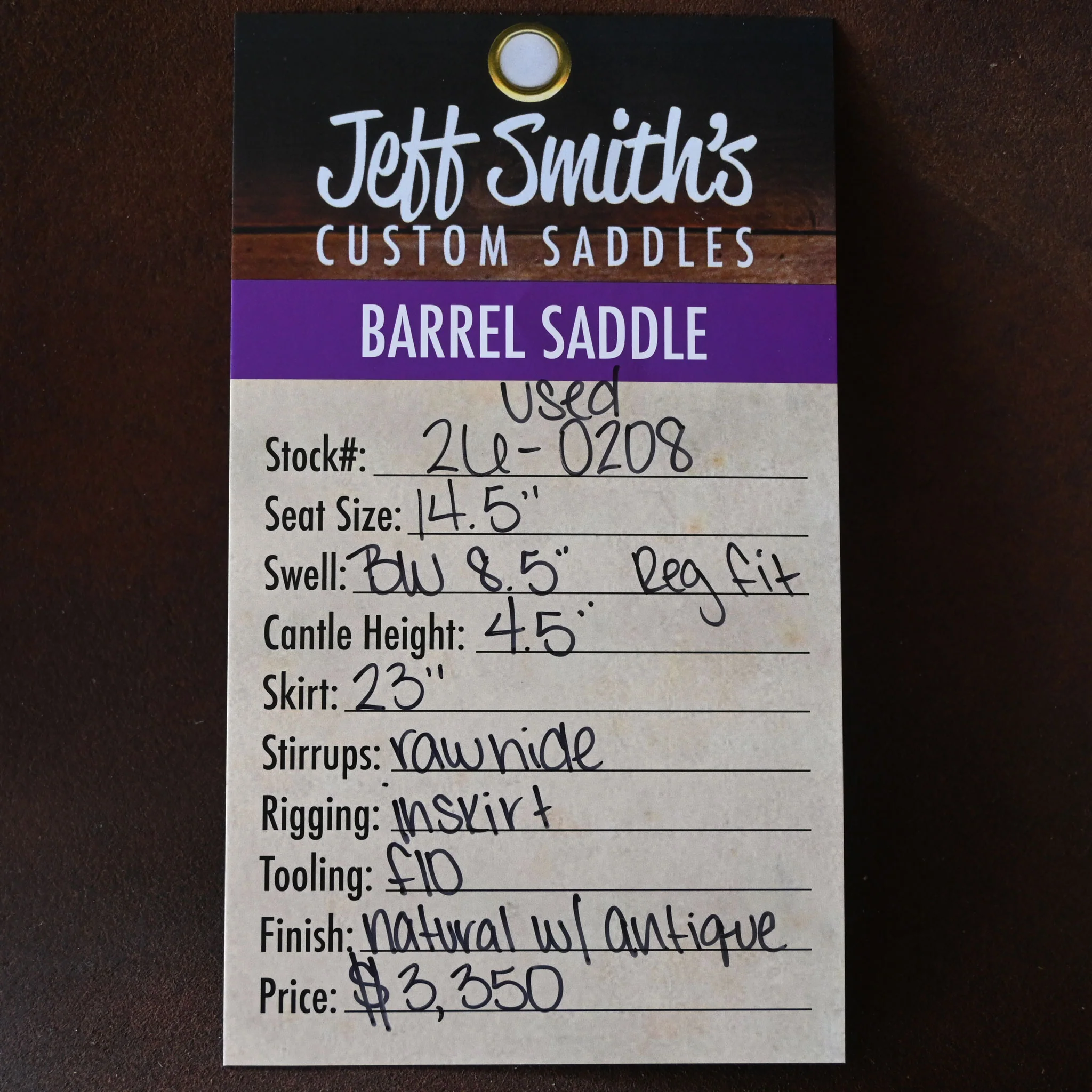 14.5" USED JEFF SMITH TAMI SEMAS BARREL SADDLE - Image 5