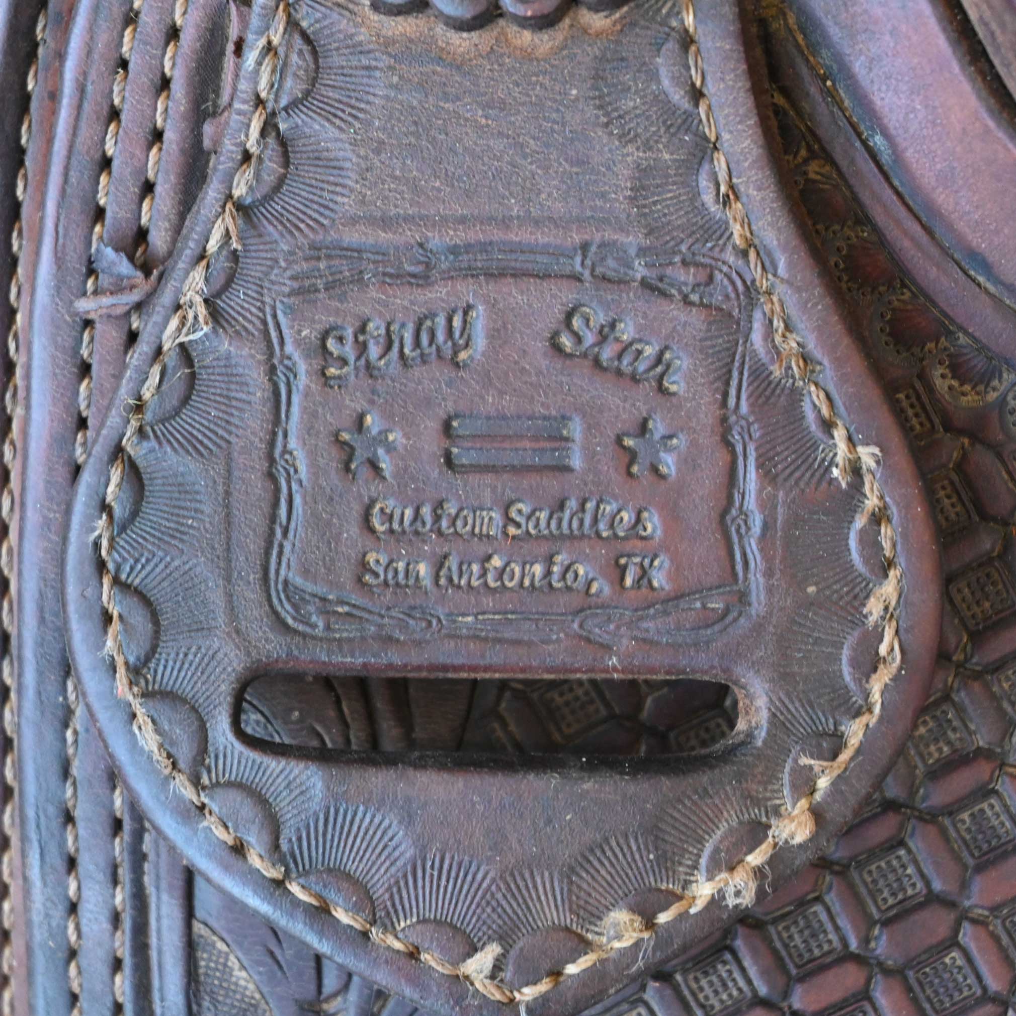 14.5" USED STRAY STAR TEAM ROPING SADDLE - Image 4