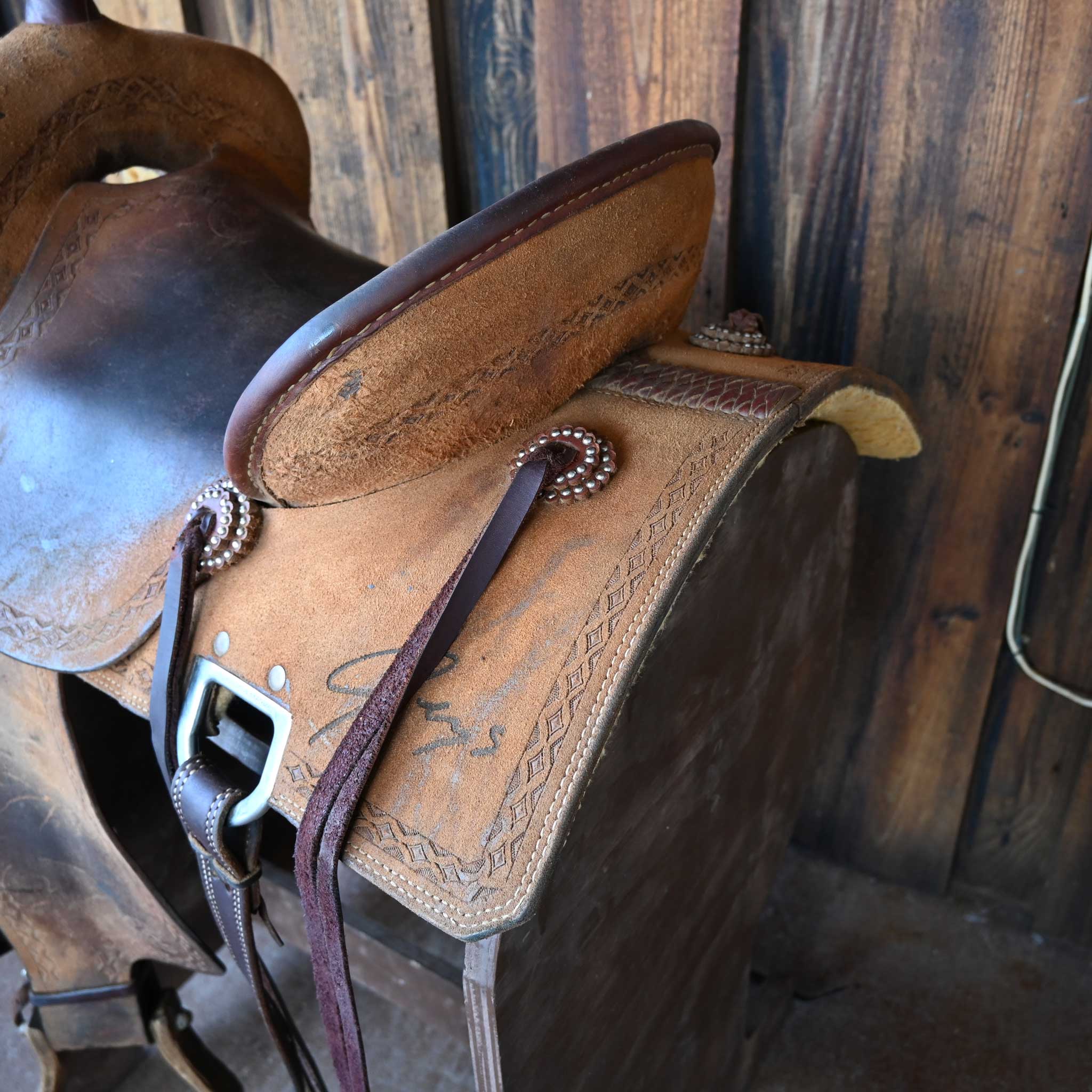 14" USED TODD JEYS BARREL SADDLE - Image 3